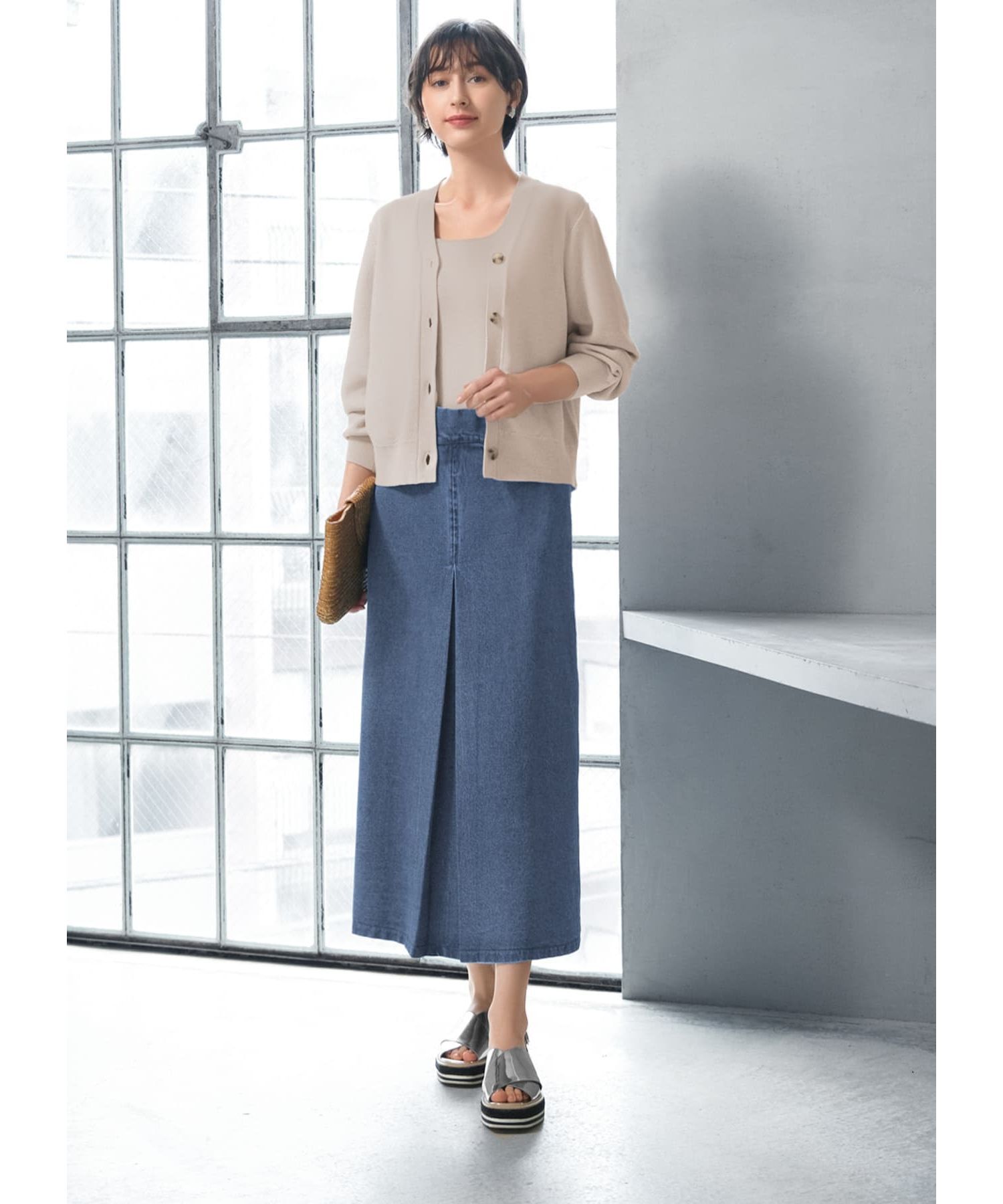STYLE DELI「鹿の子編み下腹丈カーディガン」|ニット・セーター|