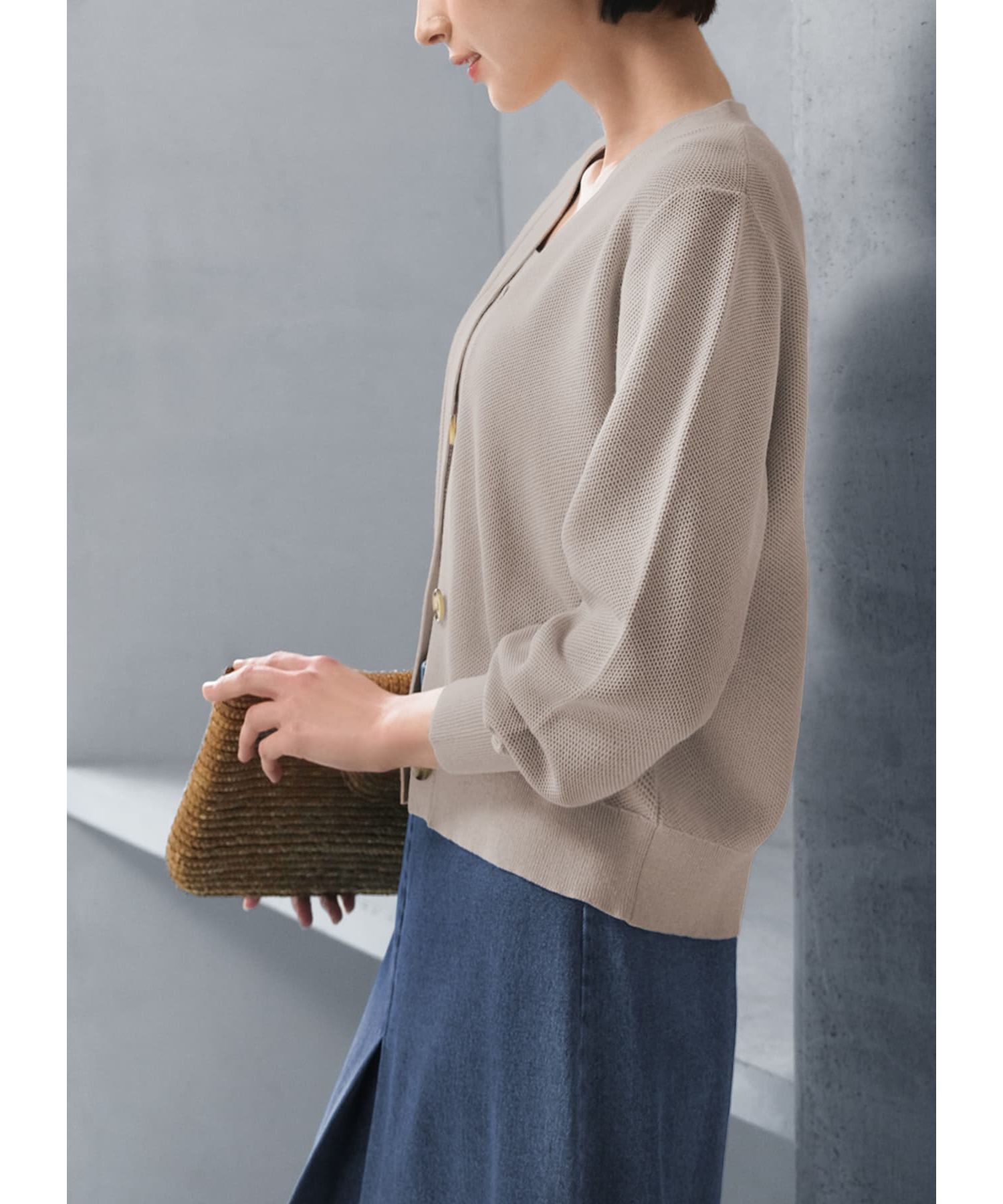 STYLE DELI「鹿の子編み下腹丈カーディガン」|ニット・セーター|