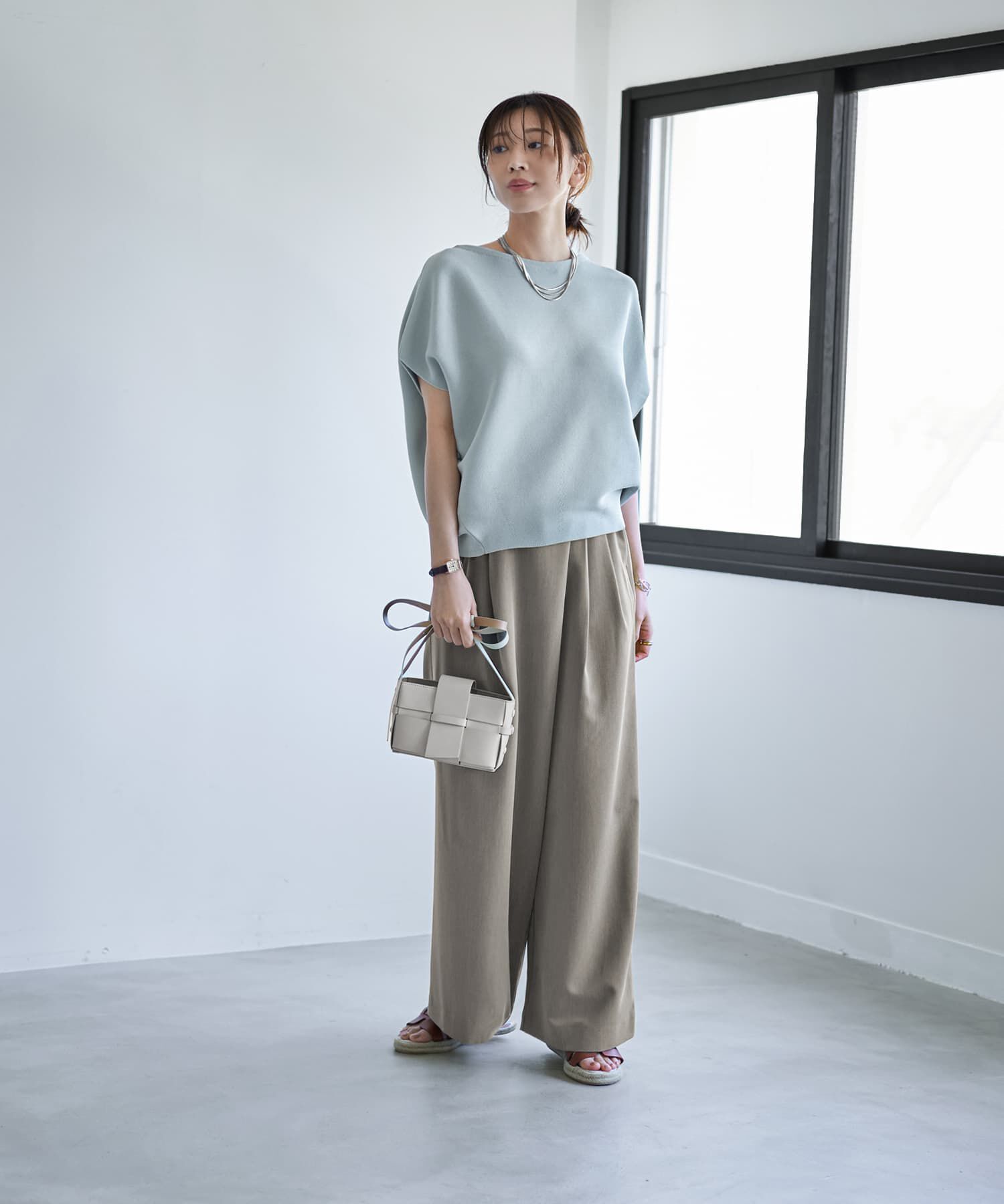 STYLE DELI「ラウンドシェイプサマーニットトップスB」|ニット・セーター|