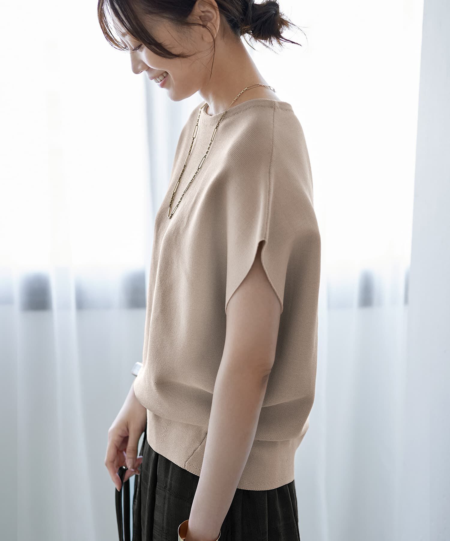 STYLE DELI「ラウンドシェイプサマーニットトップスB」|ニット・セーター|