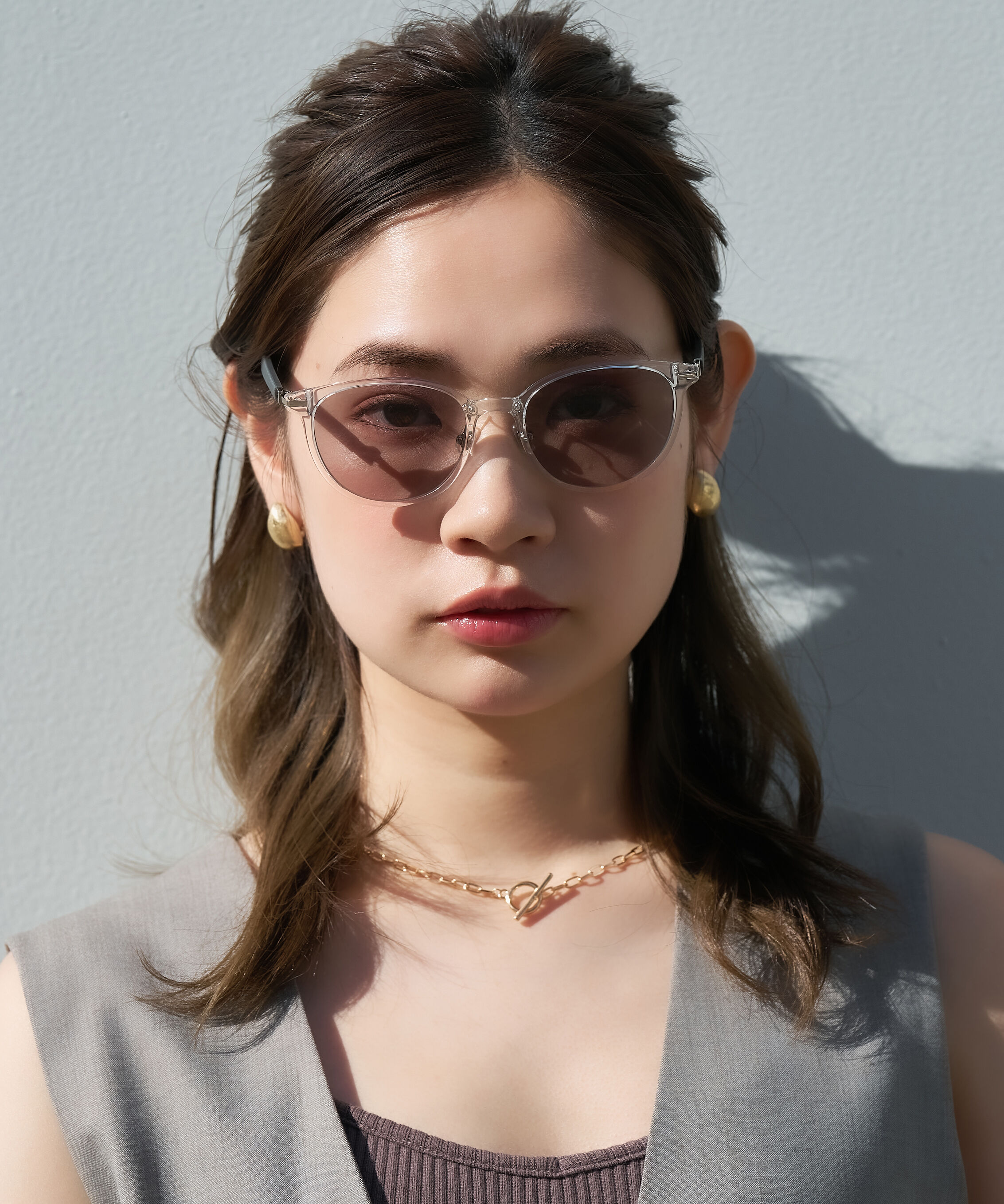  「SUNCUTGlasses/UV100%CUT ボストン型 サングラス | カラーレンズ｜紫外線対策 UVカット」|サングラス|