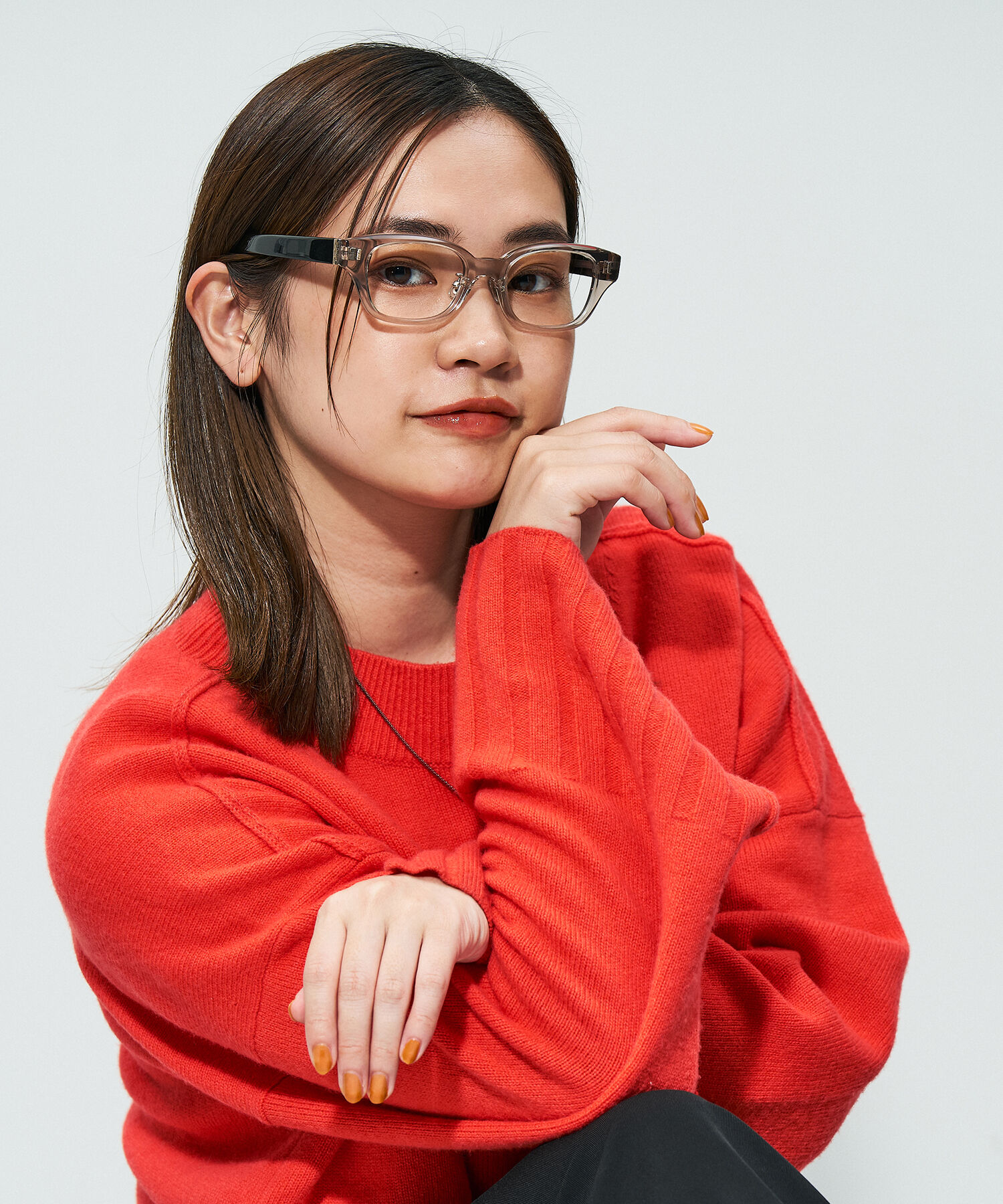  「Zoff｜STUDIO SEVEN｜ウェリントン型 メガネ｜太縁メガネ  クリア 黒縁 レンズ交換券付き」|メガネ|