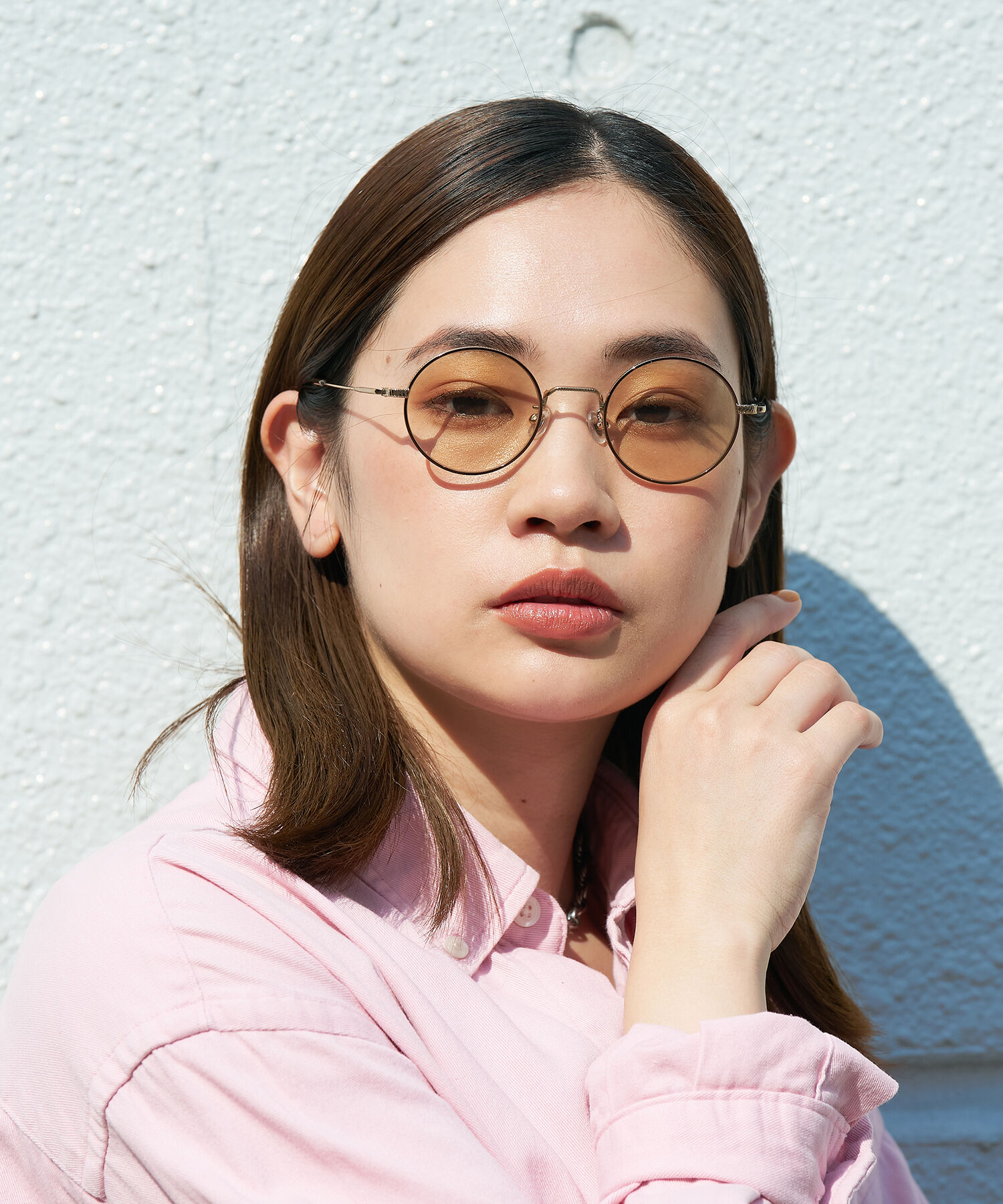  「【WEB限定】Zoff｜STUDIO SEVEN｜ラウンド型 丸型 サングラス｜メタルフレーム UVカット」|サングラス|ブラウン