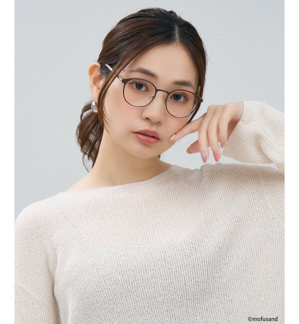  「Zoff｜mofusand ボストン型 メガネ | モフサンド [PREMIUMモデル] 伊達・度付き眼鏡  レンズ交換券付」|メガネ|