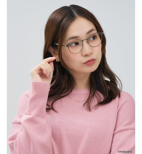  「Zoff｜mofusand ボストン型 メガネ | モフサンド [PREMIUMモデル] 伊達・度付き眼鏡  レンズ交換券付」|メガネ|