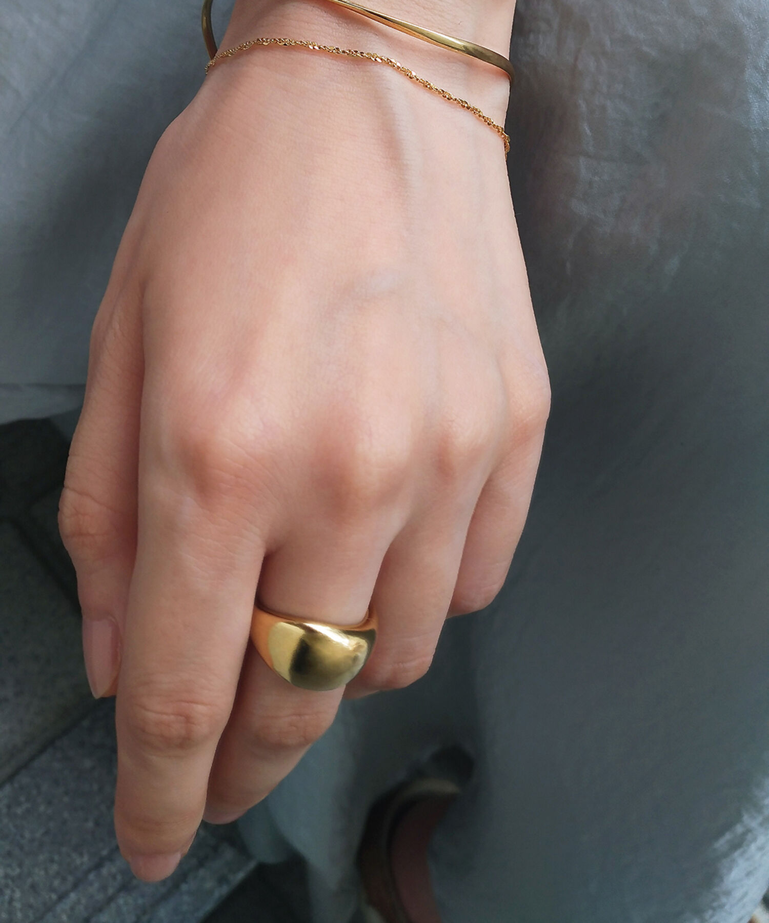  「silver925 ボリューム カーブリング (ニッケルフリー)」|リング|