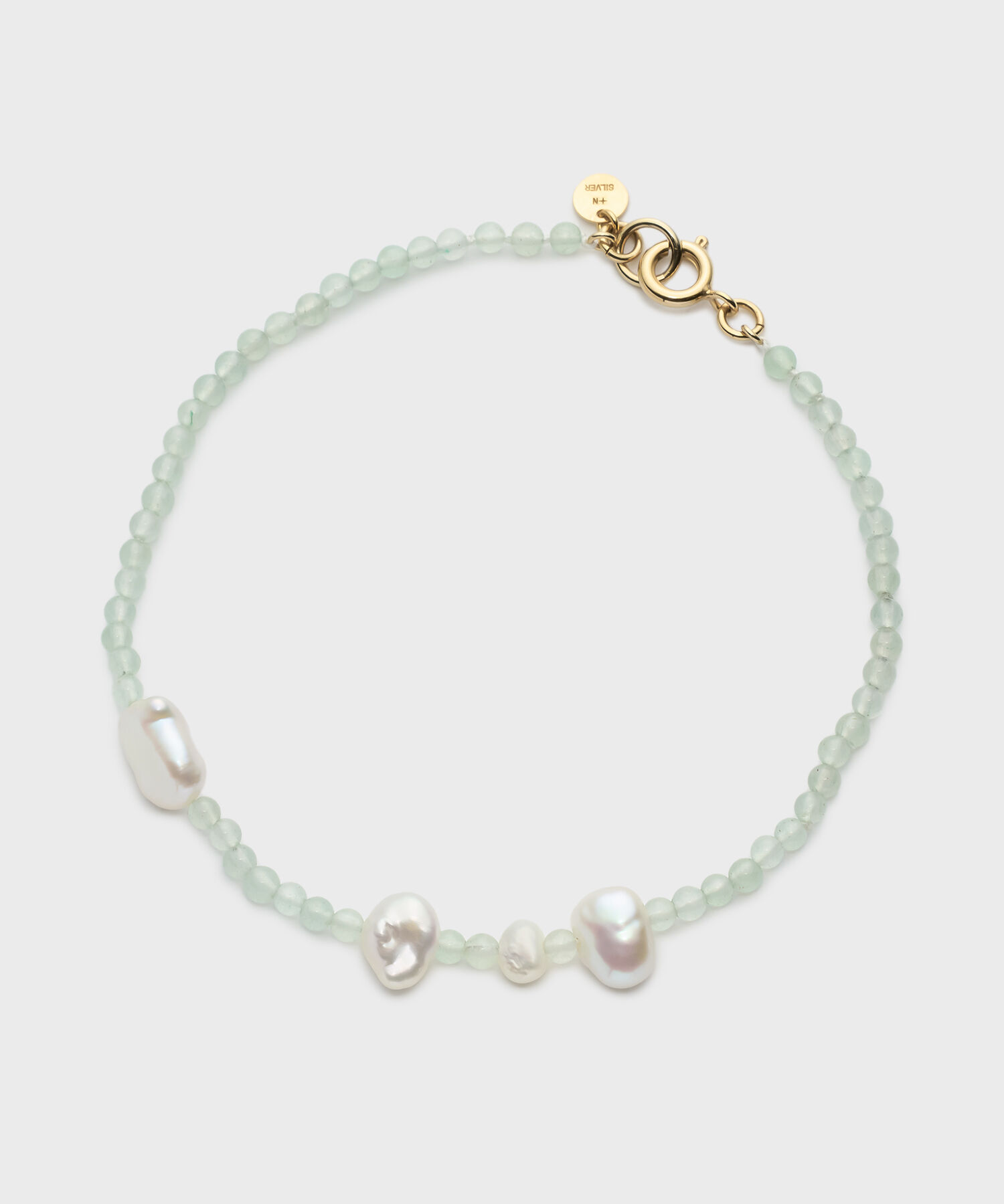 NOJESS「ゴールドマルチストーンブレスレット」|ブレスレット・バングル|グリーン