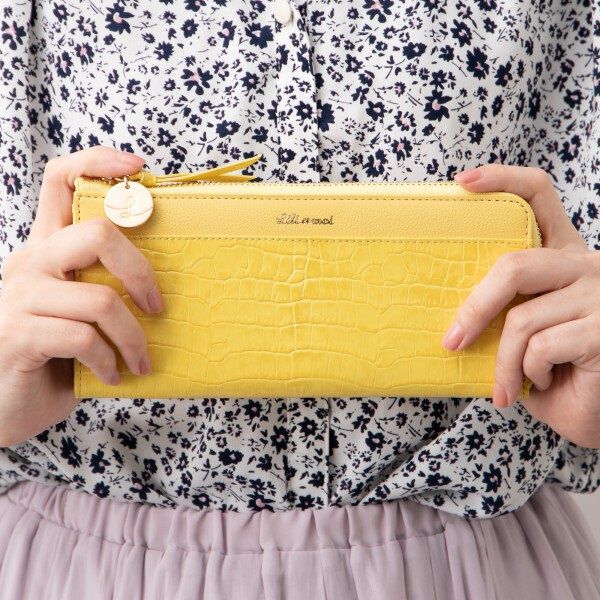  「メタルチャーム・ＬＦロング　ウォレット　／Ｌｉｌｉｅｔｍｏｉ」|財布|イエロー