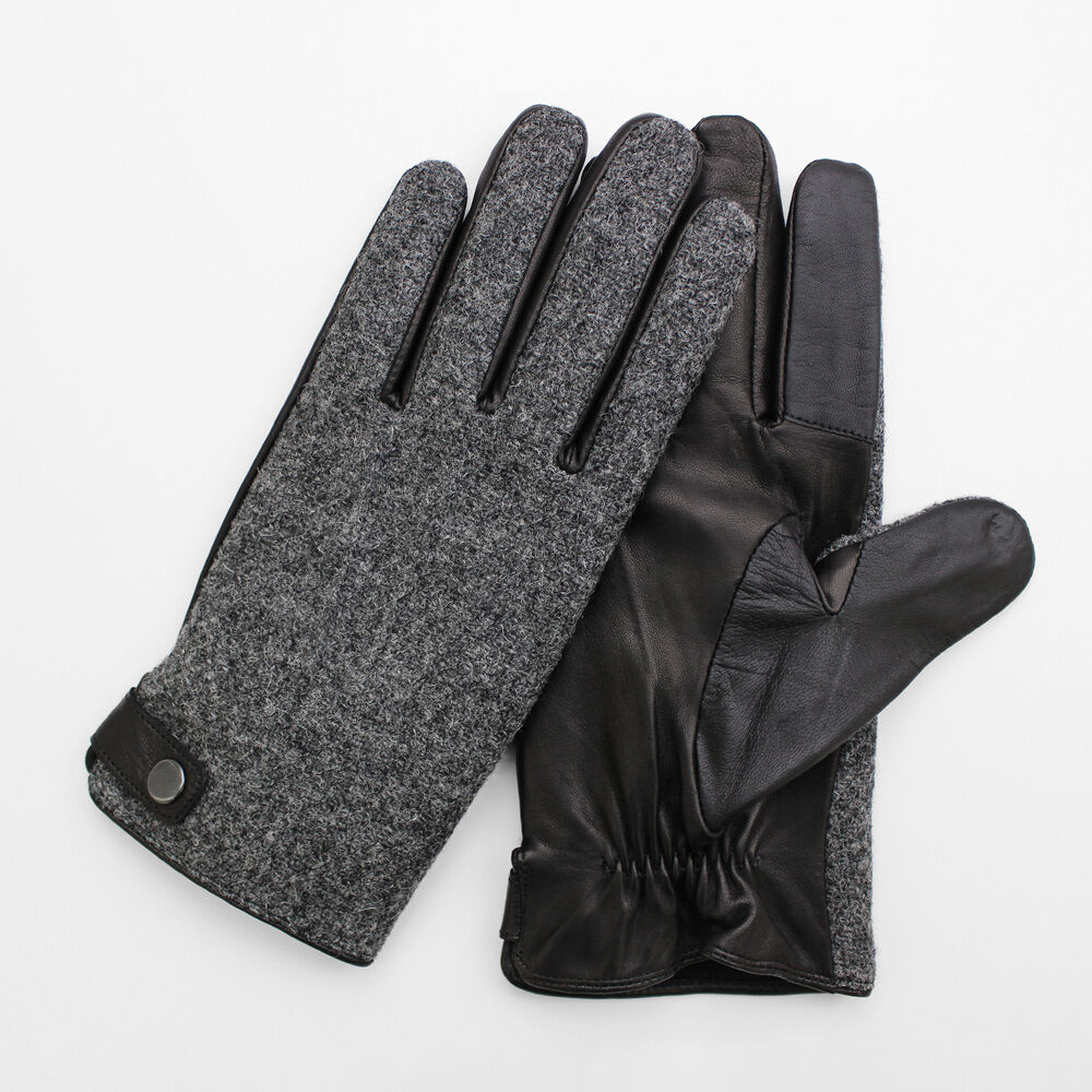 BACKYARD FAMILY「ハリスツイード 手袋 メンズ 通販 Harris Tweed グローブ スマートフォン対応」|手袋|グレー4