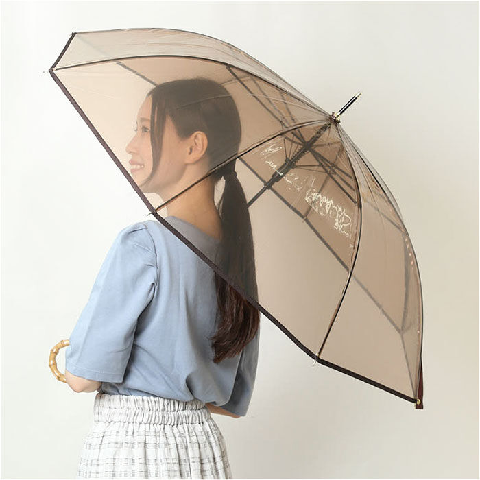 BACKYARD FAMILY「VINYL ヴァイナル ビニール傘 58cm バンブー カラー 通販 ジャンプ傘 雨傘 長傘 傘」|傘|