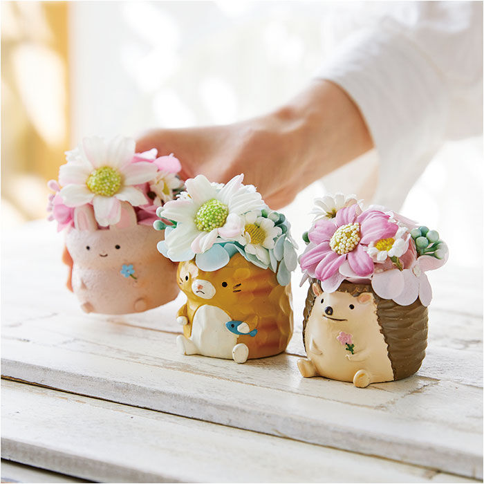 BACKYARD FAMILY「ソープフラワー レジンポット アニマル 通販 フラワーギフト 花 フラワー お花 アレンジメント」|その他|