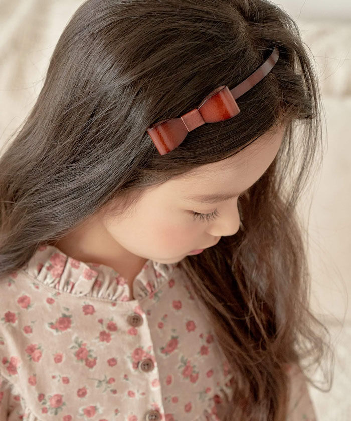 BACKYARD FAMILY「カチューシャ レザー リボン キッズ 通販 ヘッドドレス 髪飾り 女の子 子供 子ども こども」|その他|