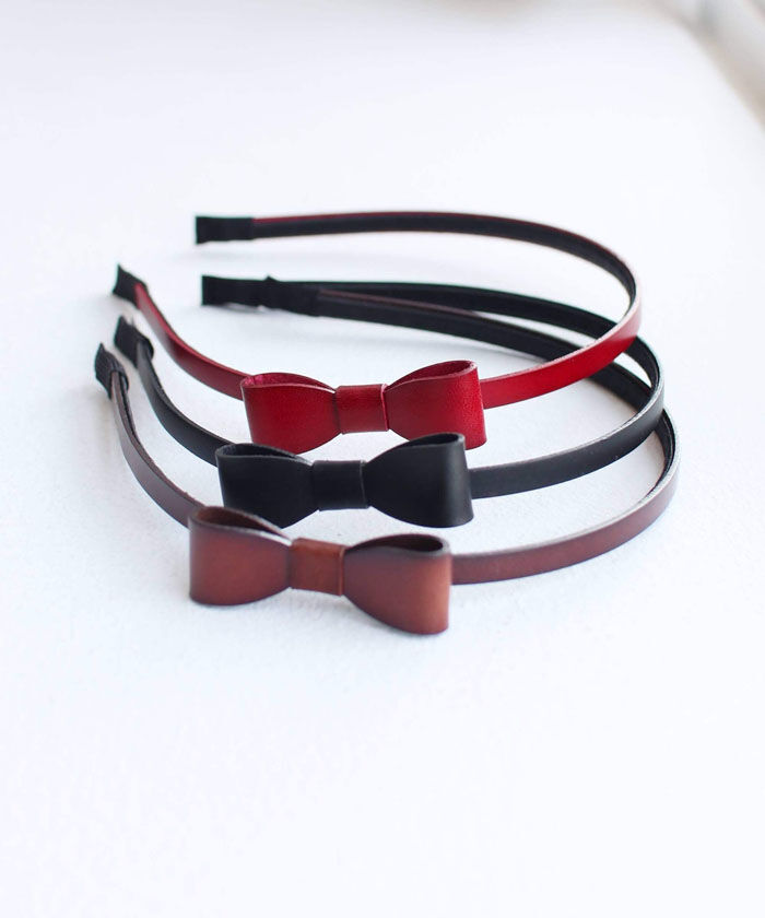 BACKYARD FAMILY「カチューシャ レザー リボン キッズ 通販 ヘッドドレス 髪飾り 女の子 子供 子ども こども」|その他|