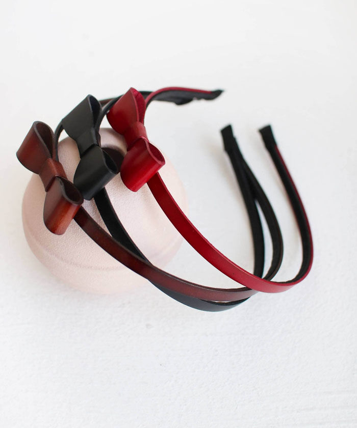 BACKYARD FAMILY「カチューシャ レザー リボン キッズ 通販 ヘッドドレス 髪飾り 女の子 子供 子ども こども」|その他|