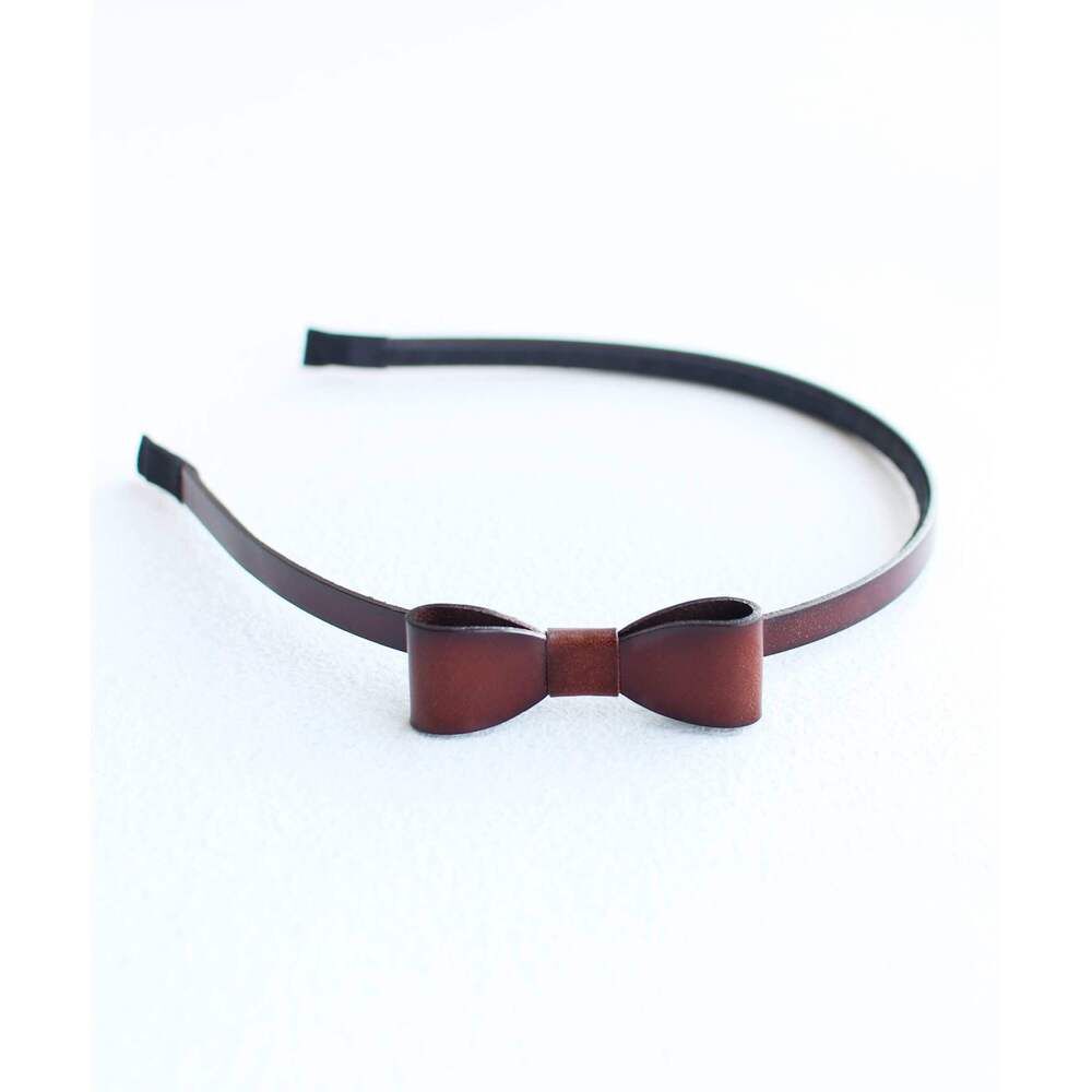 BACKYARD FAMILY「カチューシャ レザー リボン キッズ 通販 ヘッドドレス 髪飾り 女の子 子供 子ども こども」|その他|ブラウン1