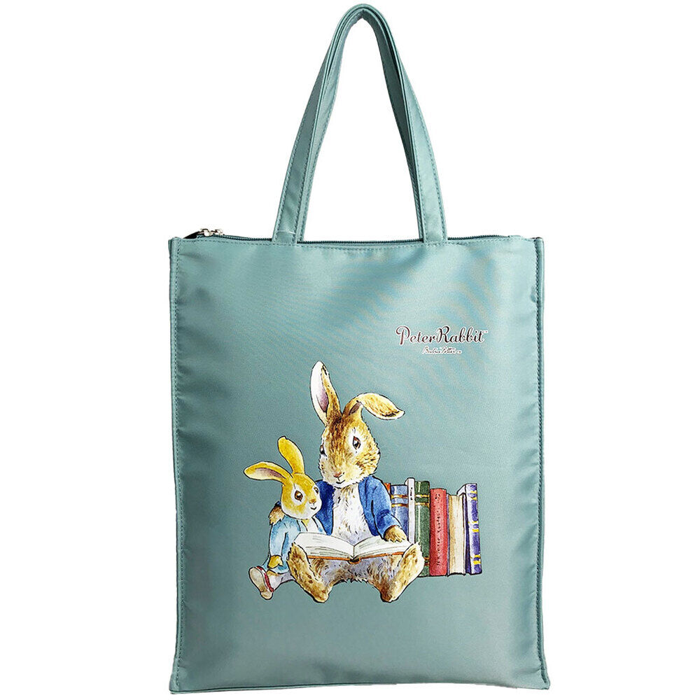BACKYARD FAMILY「トートバッグ ピーターラビット 通販 PETER RABBIT A4サイズ対応 手持ちタイプ」|トートバッグ|グリーン2