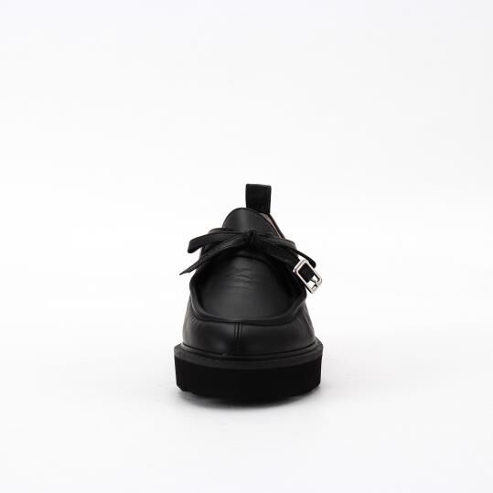 銀座かねまつ「AF255183STEBLK 【本革】【PREMIERE PORTE】モックトゥシューズ」|モカシン|