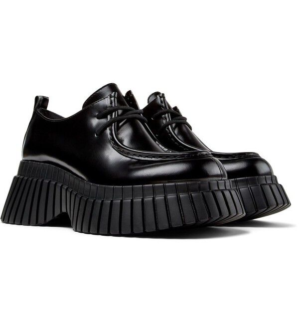 CAMPER「[カンペール] BCN / フラットシューズ」|モカシン|ブラック