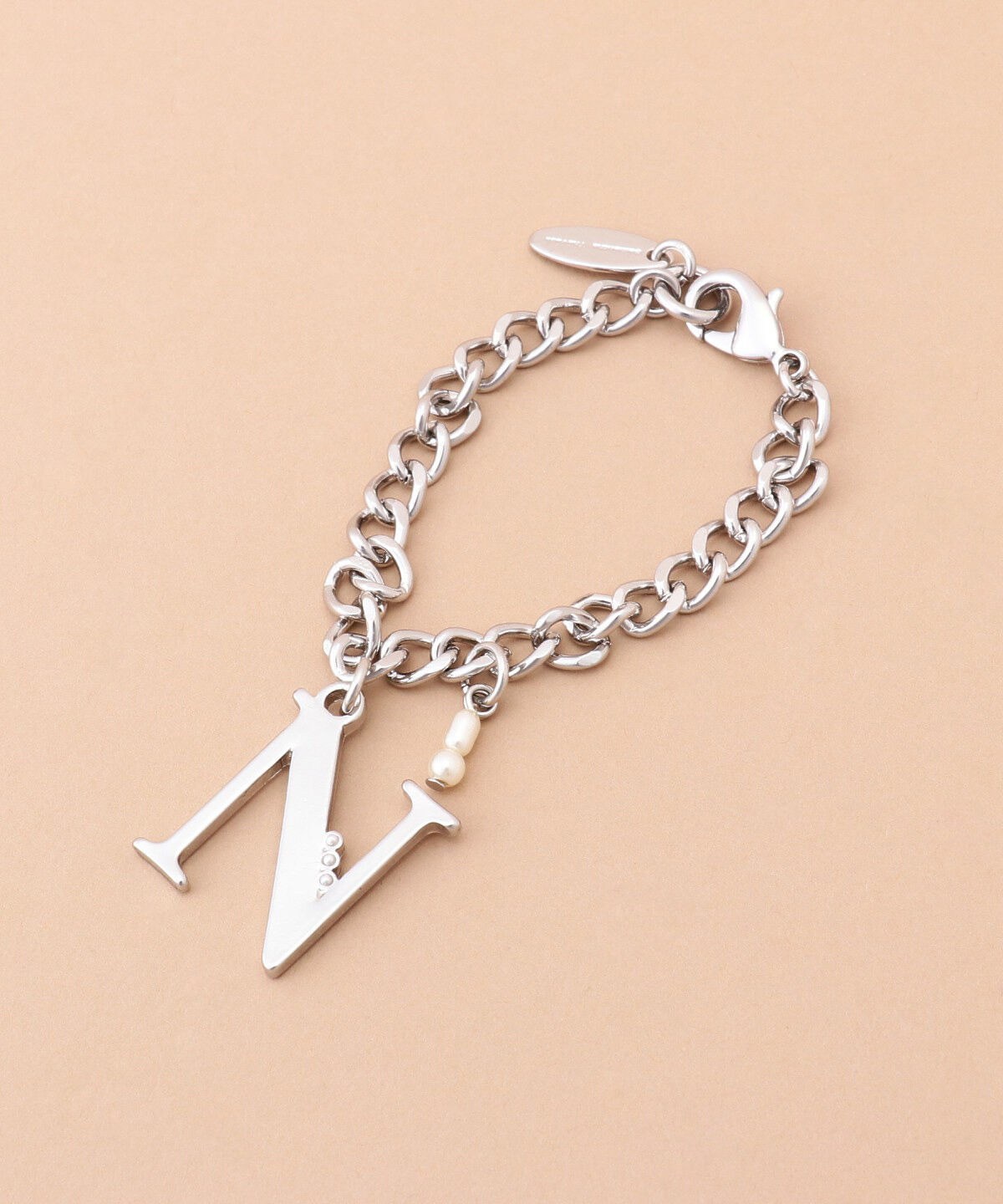 Samantha Thavasa「シルバーイニシャルバッグチャーム N」|チャーム・キーホルダー|シルバー