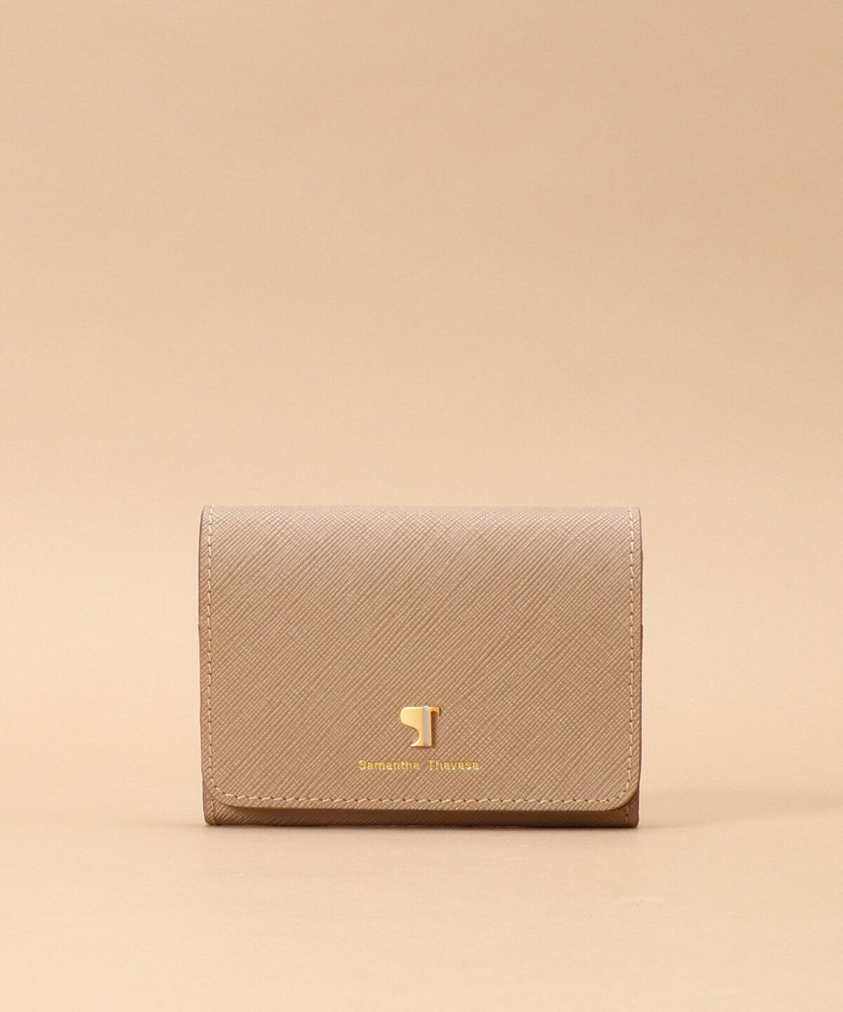 Samantha Thavasa「Pomme d'espoir ポムディスポワール バイカラーカードケース」|名刺入れ・カードケース|ベージュ
