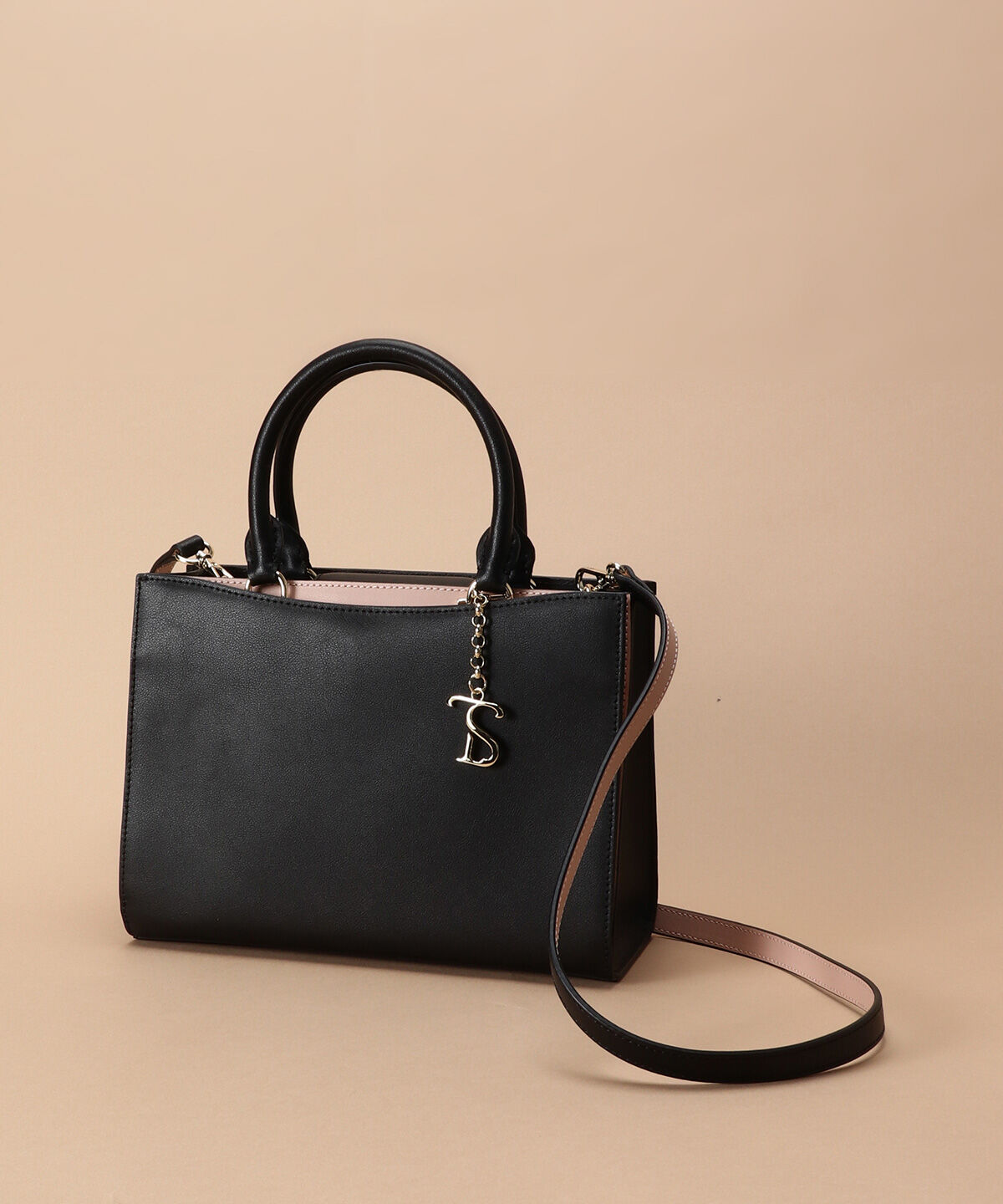 Samantha Thavasa「[日韓共同企画]メタルロゴチャームスプリットレザートートバッグ」|ハンドバッグ|