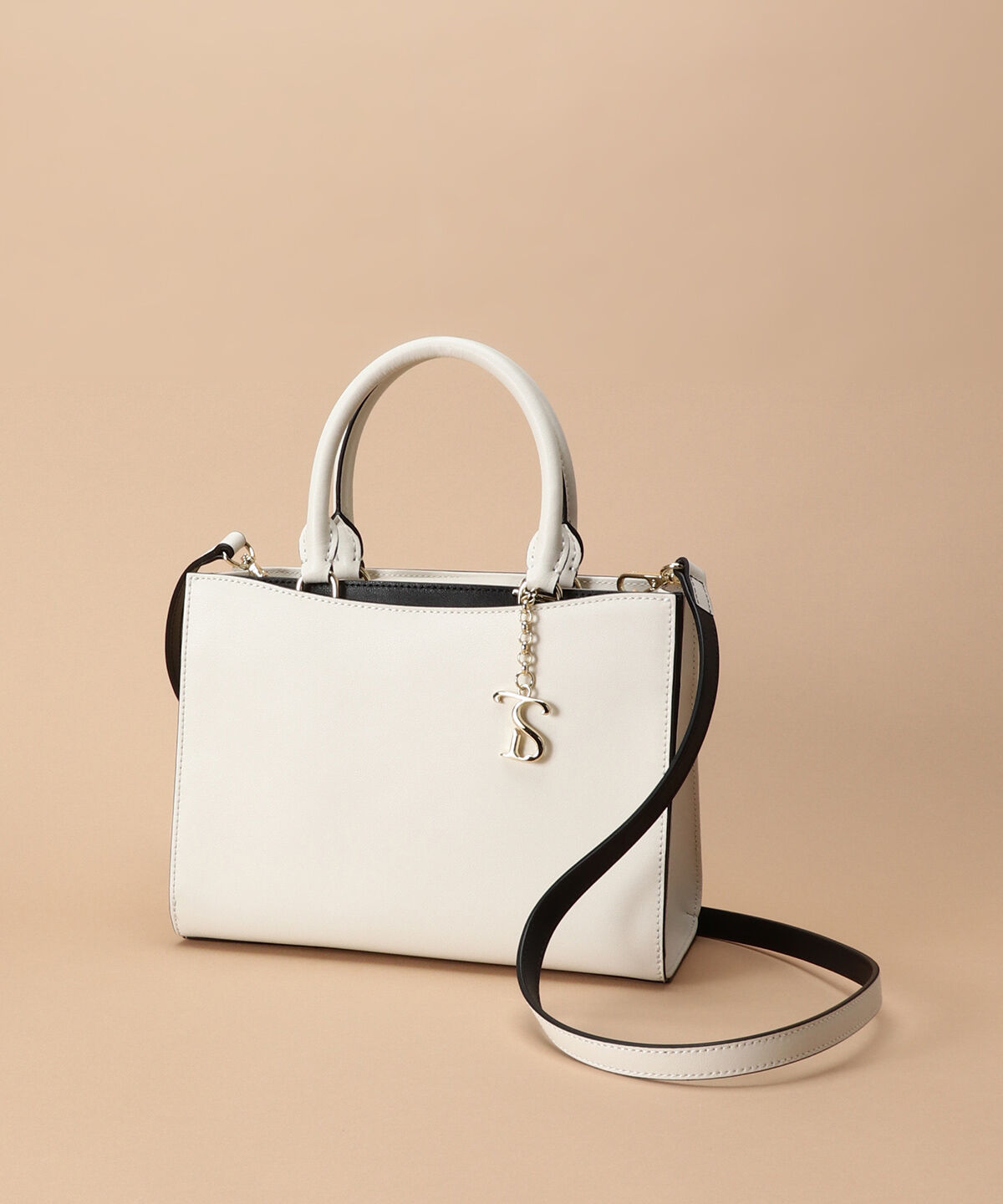 Samantha Thavasa「[日韓共同企画]メタルロゴチャームスプリットレザートートバッグ」|ハンドバッグ|