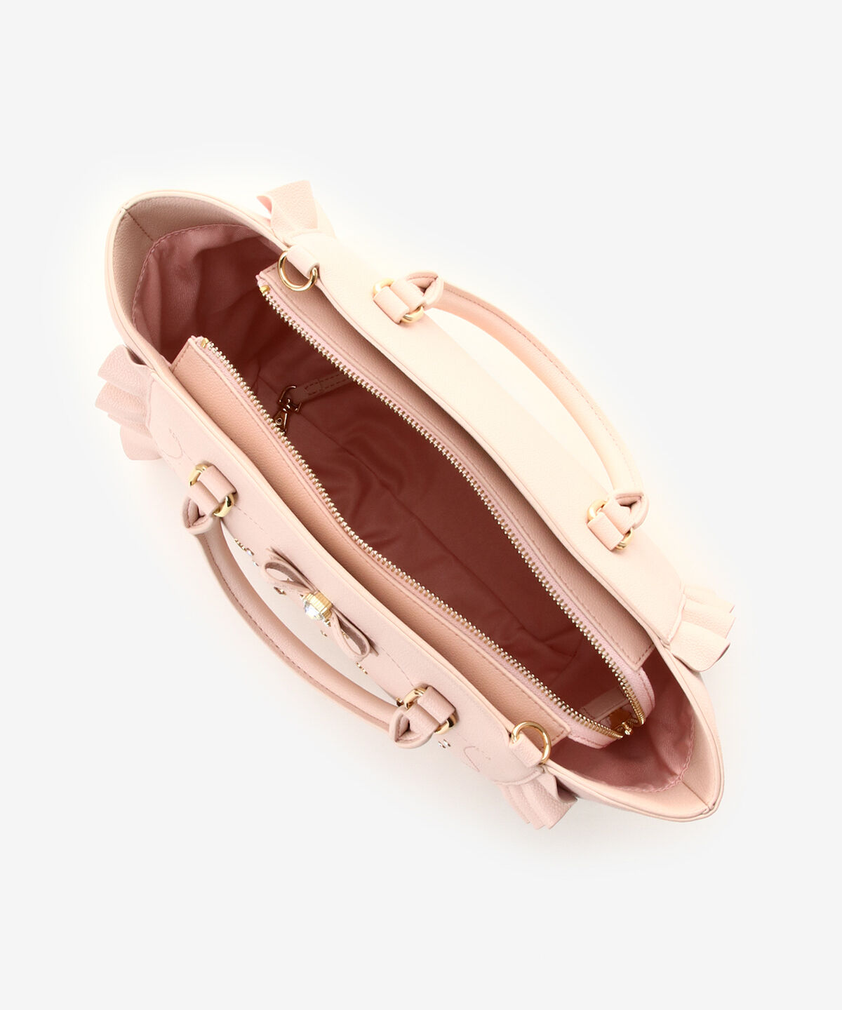 Samantha Vega「サイドレースアップリボンビジューフラッター」|ハンドバッグ|