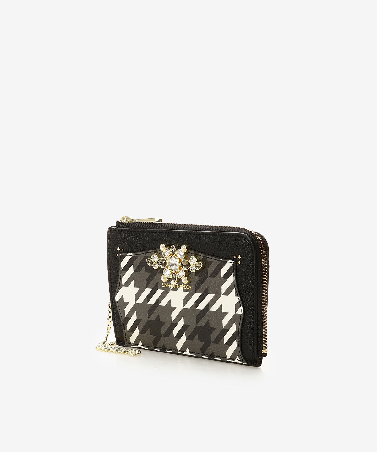 Samantha Vega「チェックビジューフリルマルチケース」|コインケース|