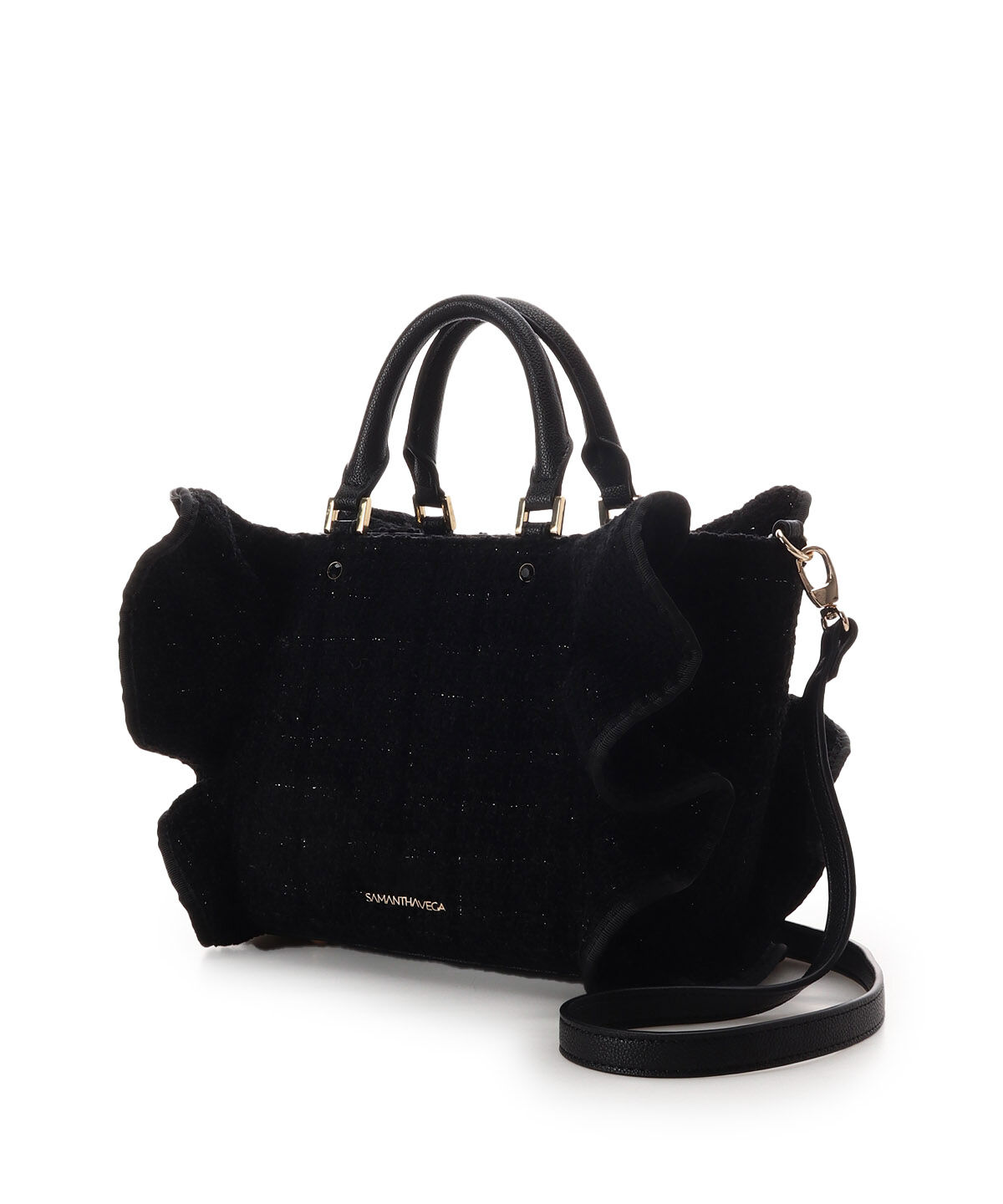Samantha Vega「ツイードフリルハンドバッグ（小）」|ハンドバッグ|