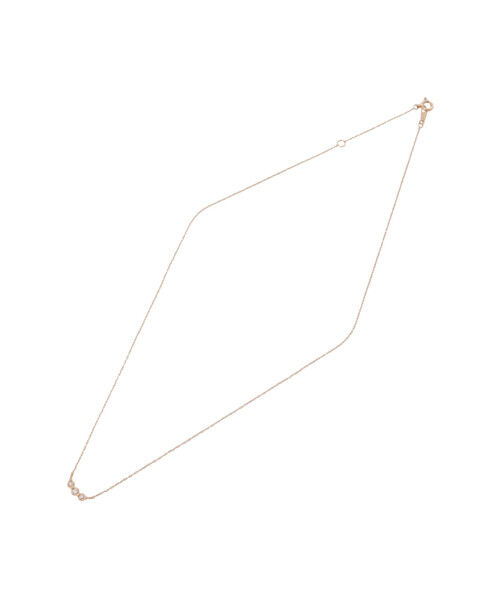 SAMANTHA SILVA「K10 PG 3ストーンネックレス」|ネックレス|