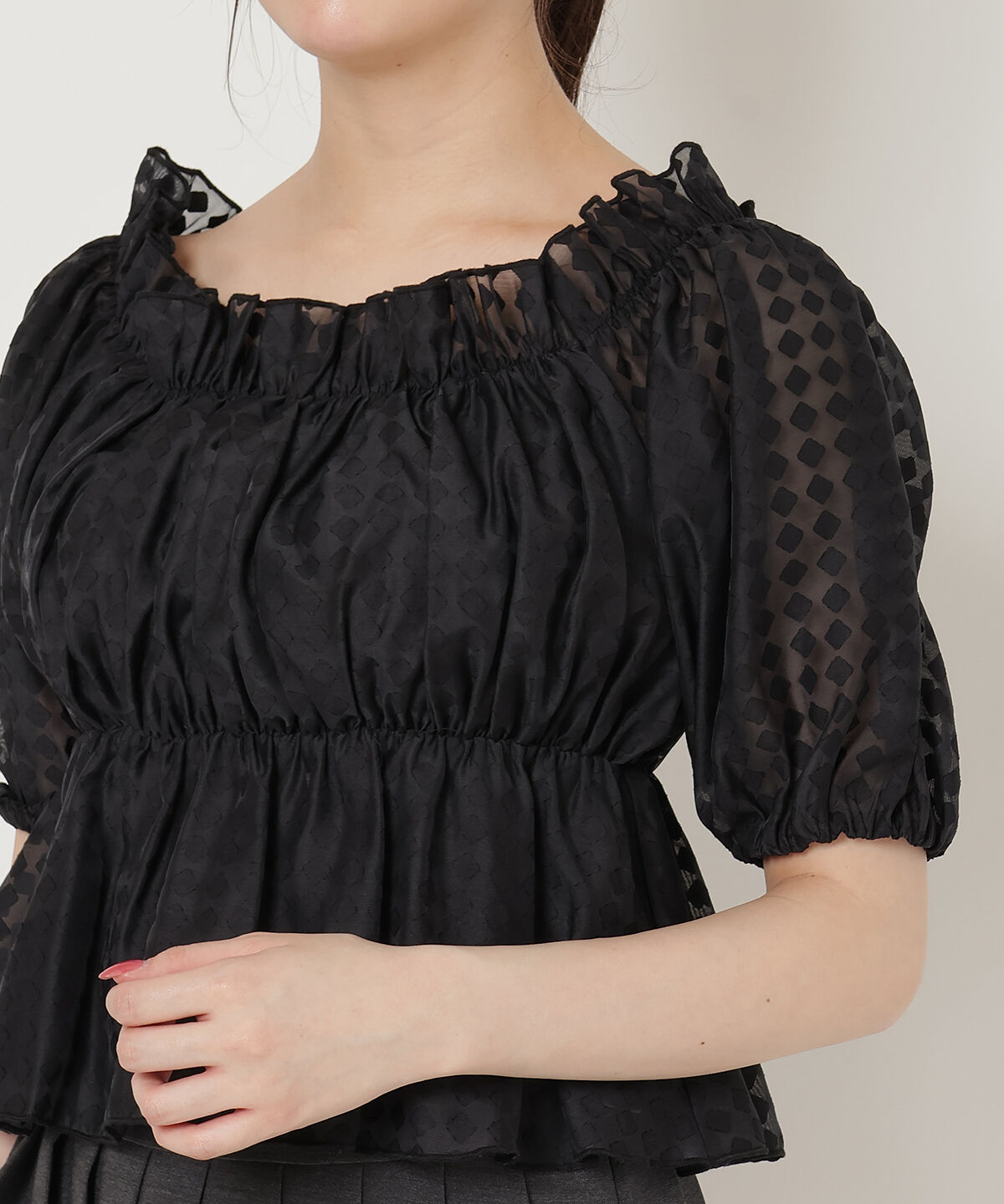 REDYAZEL「シアーギャザートップス」|シャツ・ブラウス|