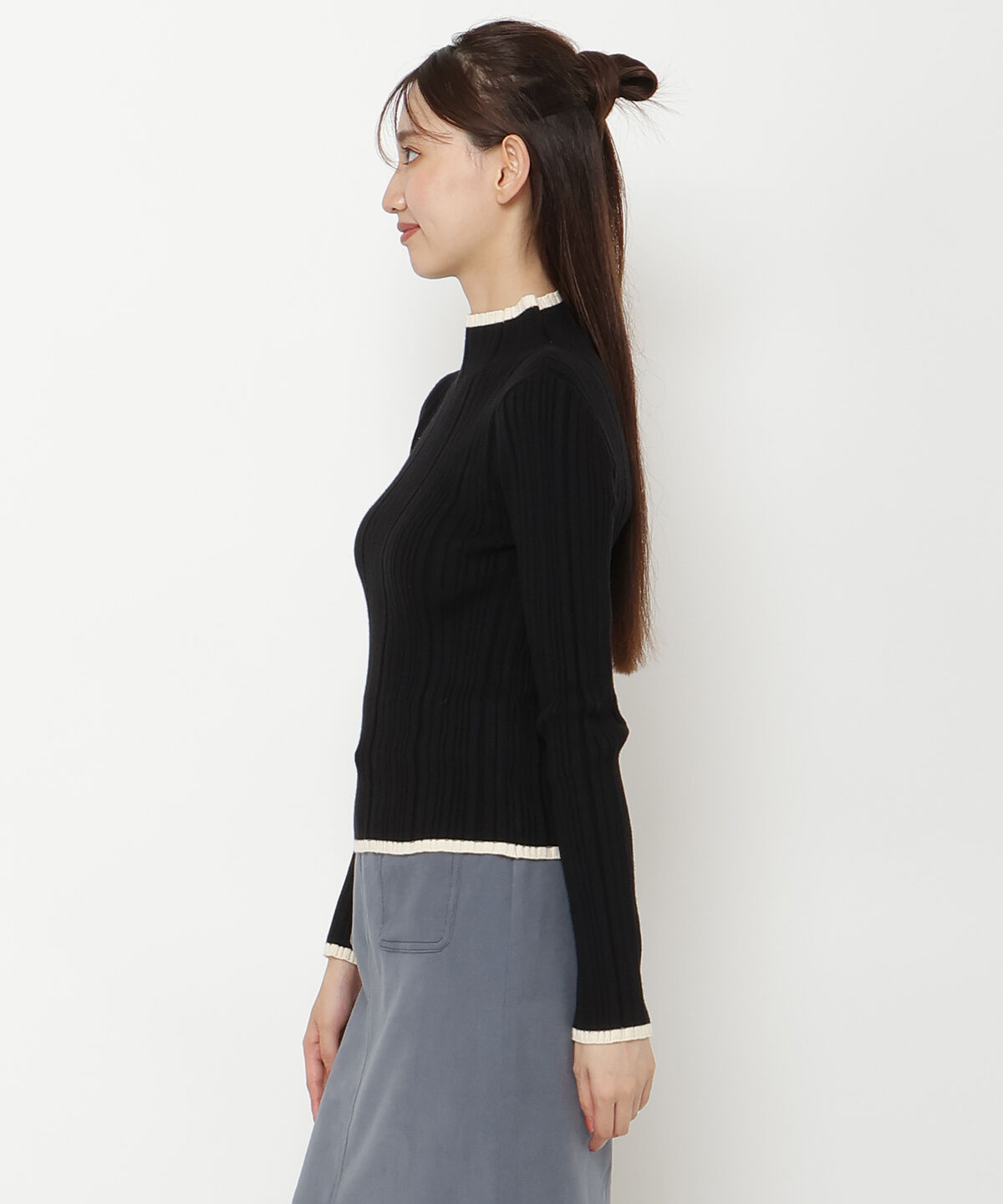 REDYAZEL「バイカラータートルニット」|ニット・セーター|