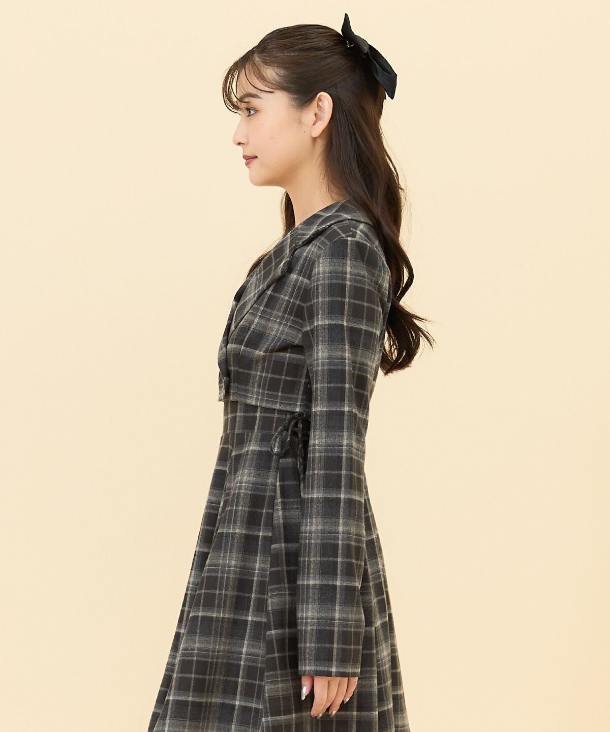 REDYAZEL「チェックショートダブルジャケット」|テーラードジャケット|