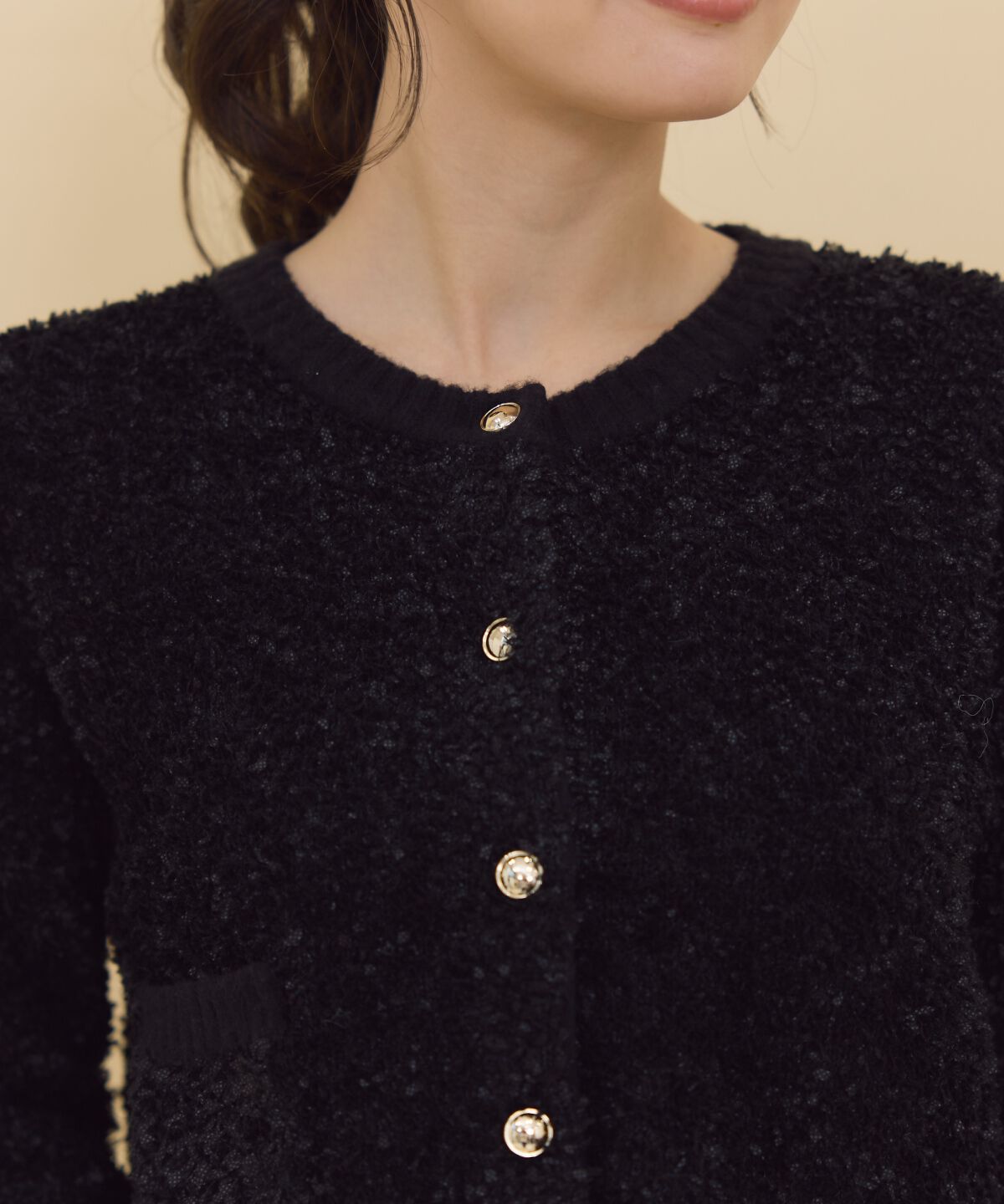 REDYAZEL「ゴールドボタンジャケットカーディガントップス」|カーディガン|