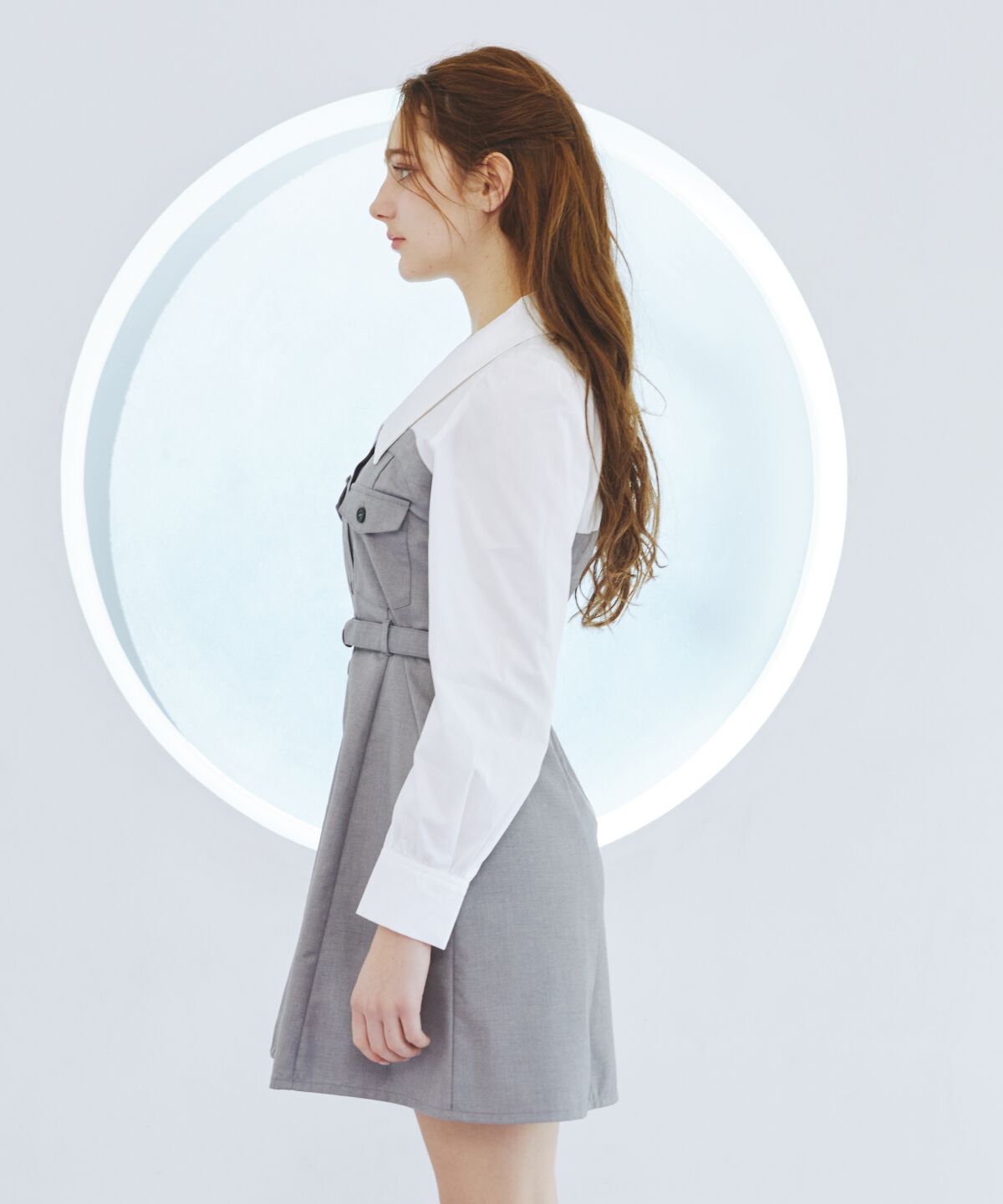 REDYAZEL「レイヤードデザインミニシャツワンピース」|ワンピース|