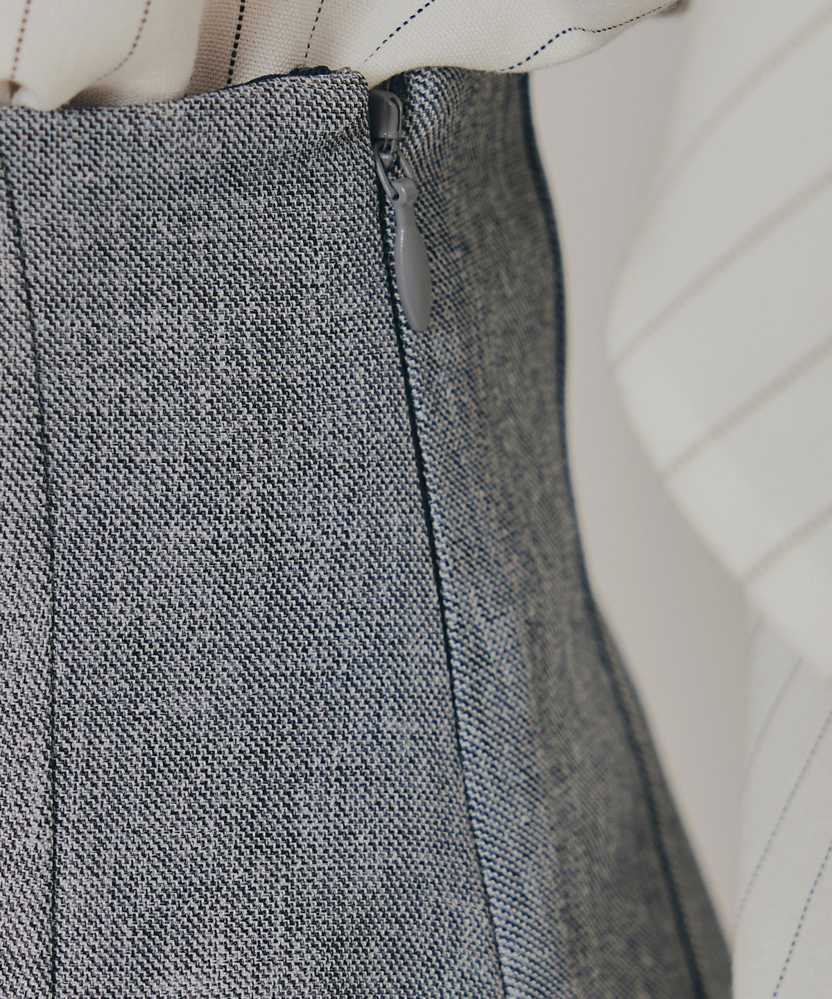 REDYAZEL「バイカラーアシメプリーツミニスカート」|フレア|