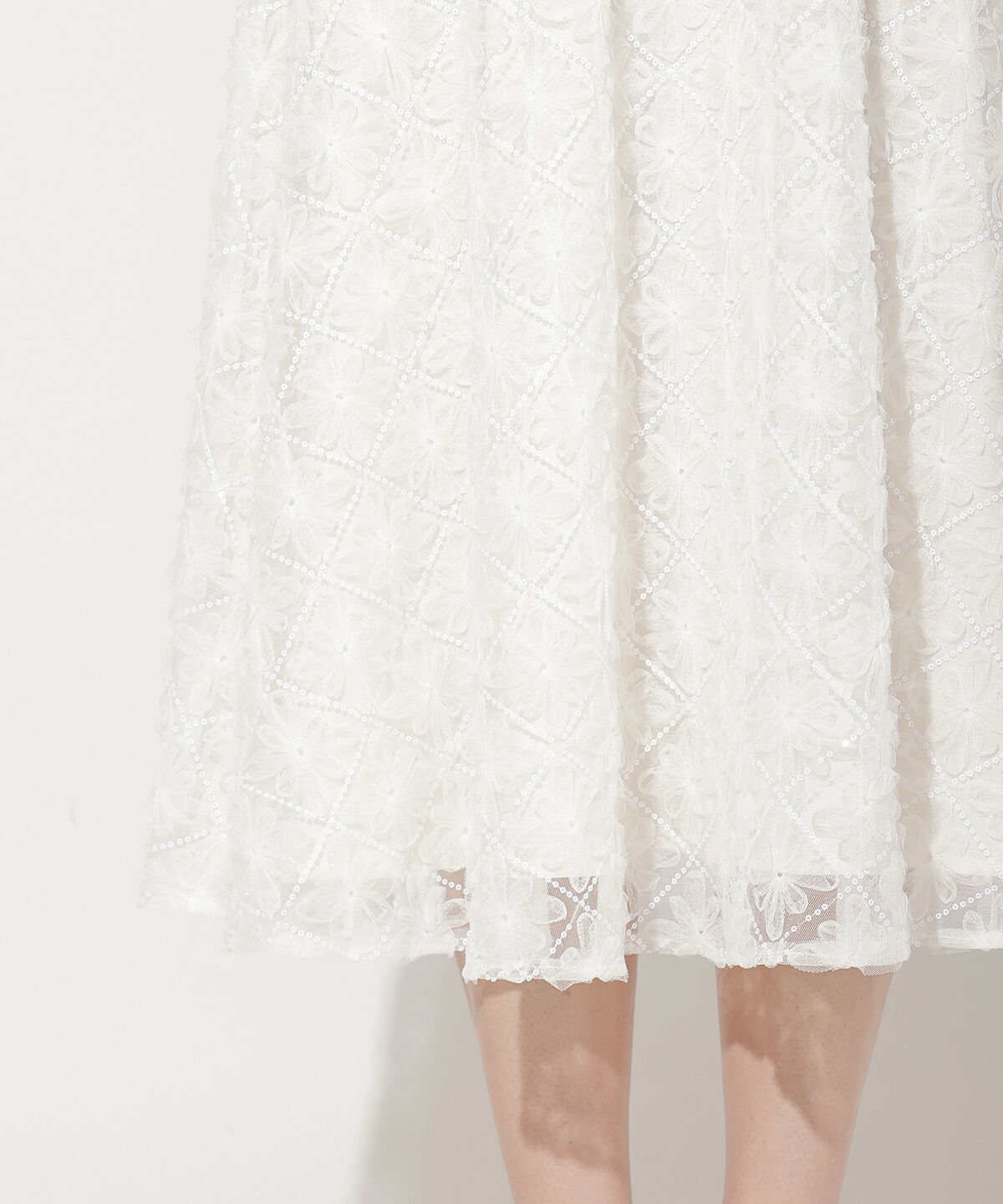 WILLSELECTION「スパンコールチュールフレアスカート」|フレア|