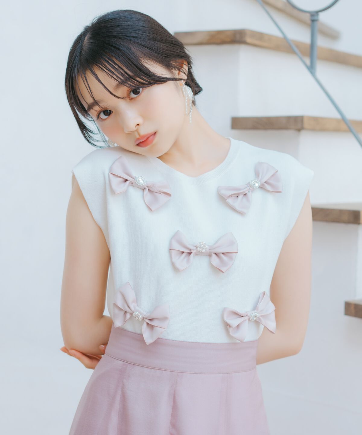 WILLSELECTION「ランダムサテンリボンプルオーバー」|Tシャツ・カットソー|オフ