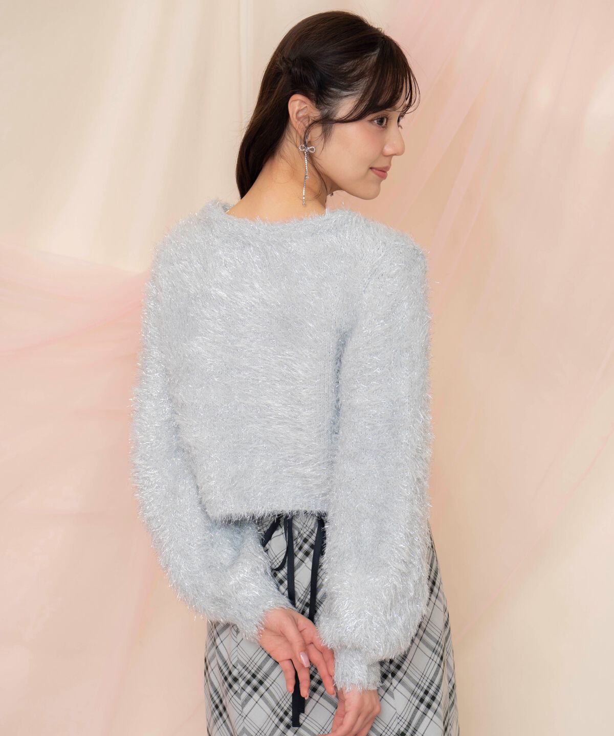 WILLSELECTION「シャギーラメカーディガン」|カーディガン|