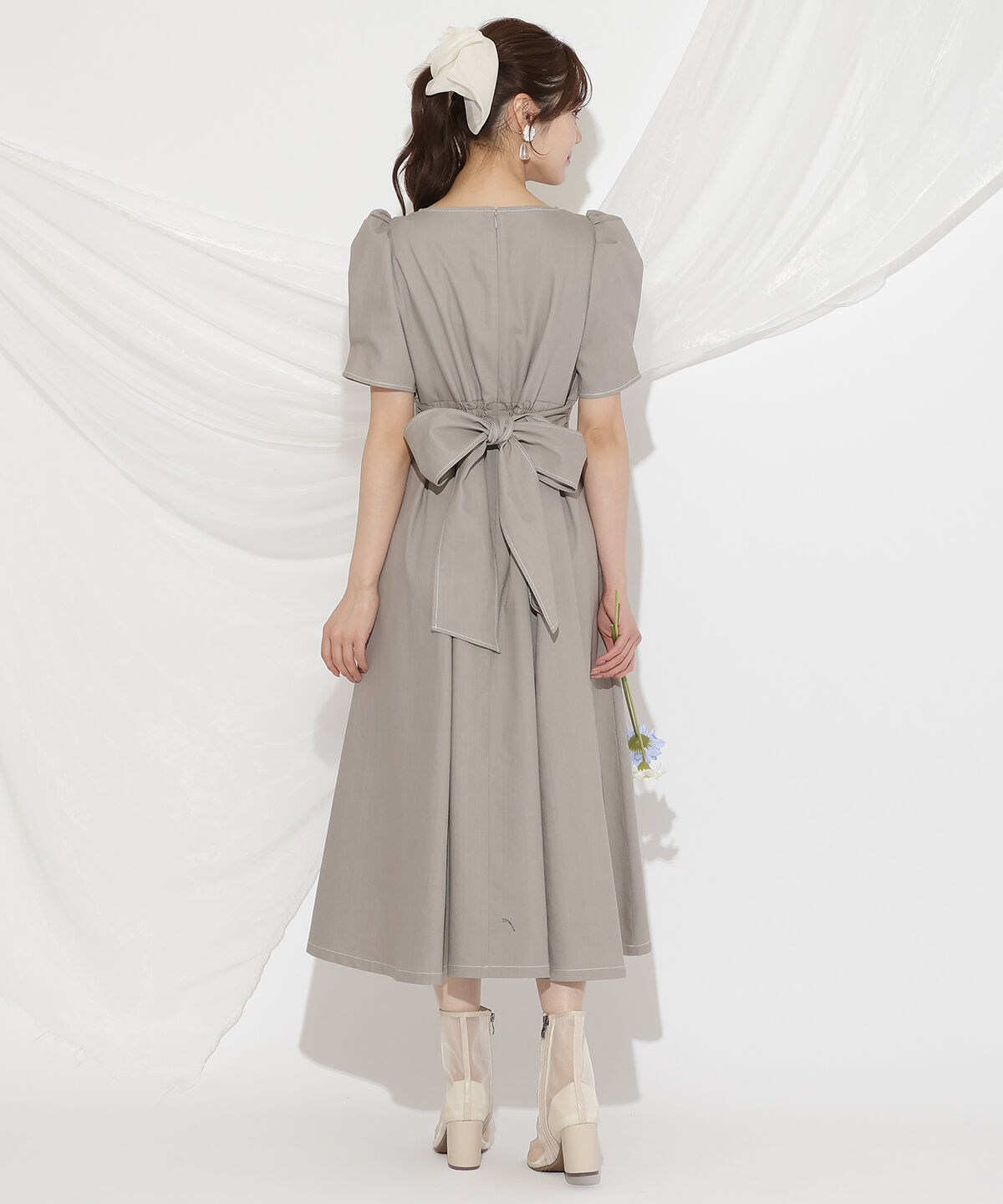 WILLSELECTION「バックリボンデニムワンピース」|ワンピース|