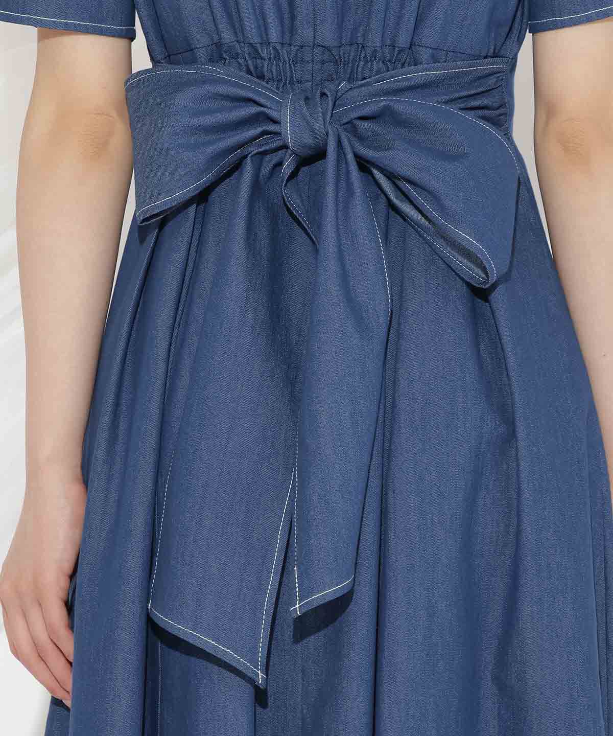 WILLSELECTION「バックリボンデニムワンピース」|ワンピース|