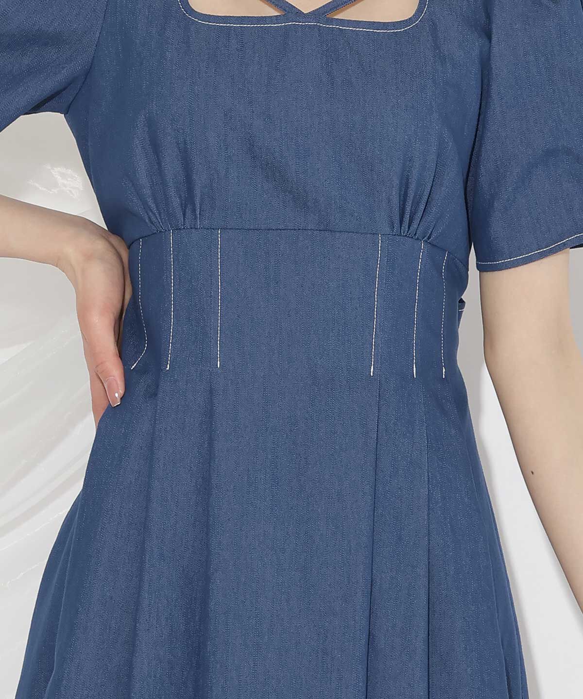 WILLSELECTION「バックリボンデニムワンピース」|ワンピース|