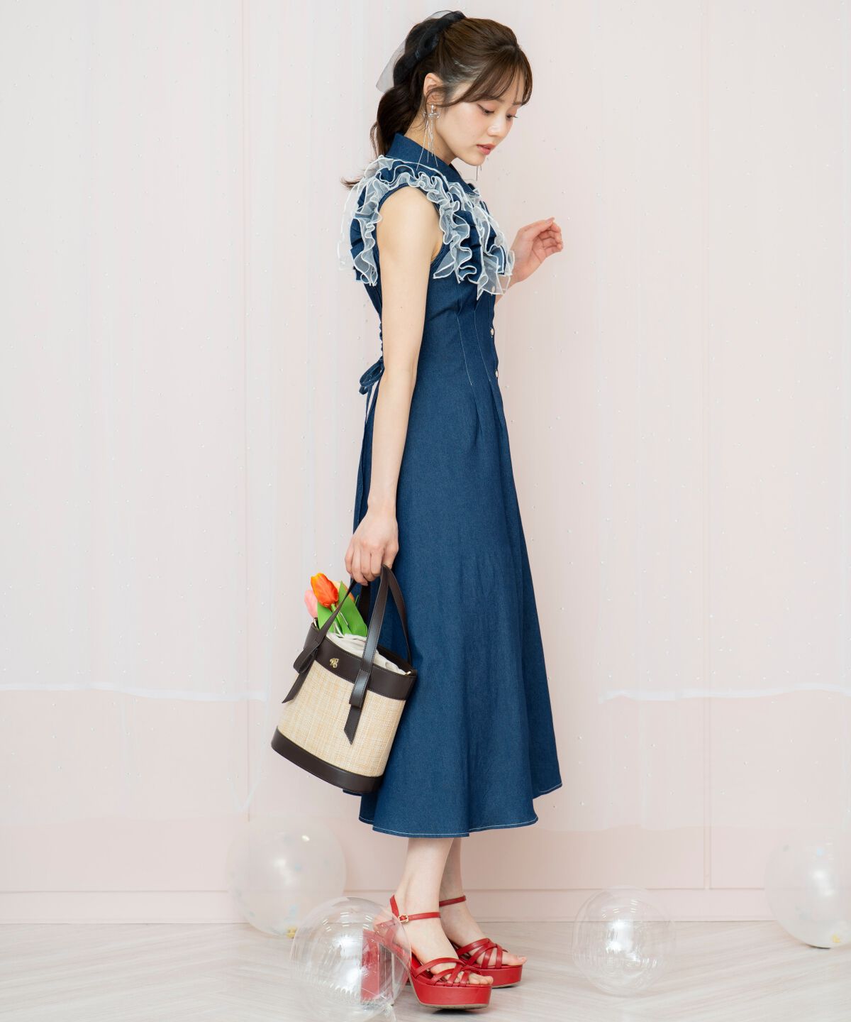 WILLSELECTION「チュールフリルワンピース」|ワンピース|