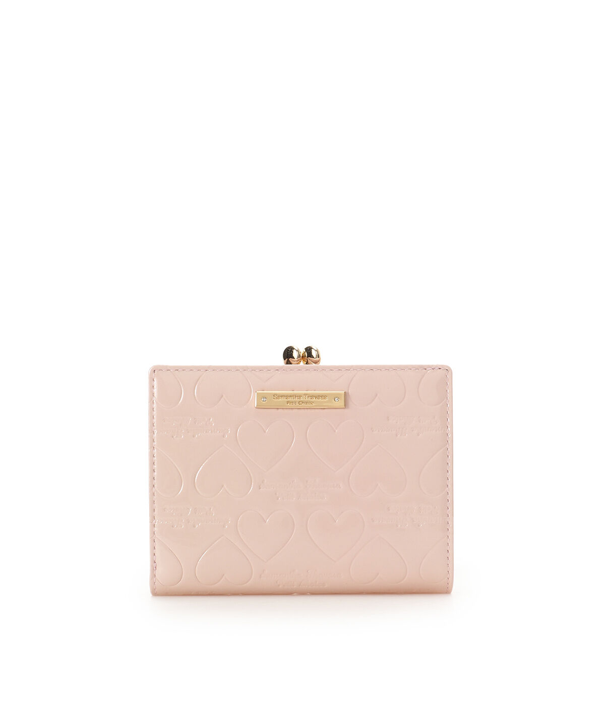 Samantha Thavasa Petit Choice「「20th anniversary Collection」エナメルハート型押し 折財布」|財布|ピンク