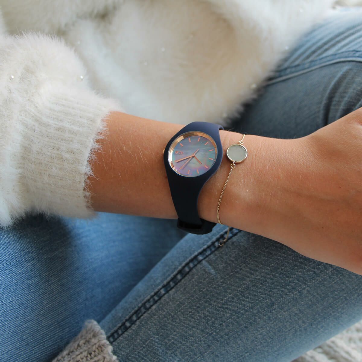 ICE-WATCH「〈ICE WATCH(ｱｲｽｳｫｯﾁ)〉ICE pearl ﾄﾜｲﾗｲﾄ ｽﾓｰﾙ	」|腕時計|ROSE GOLD