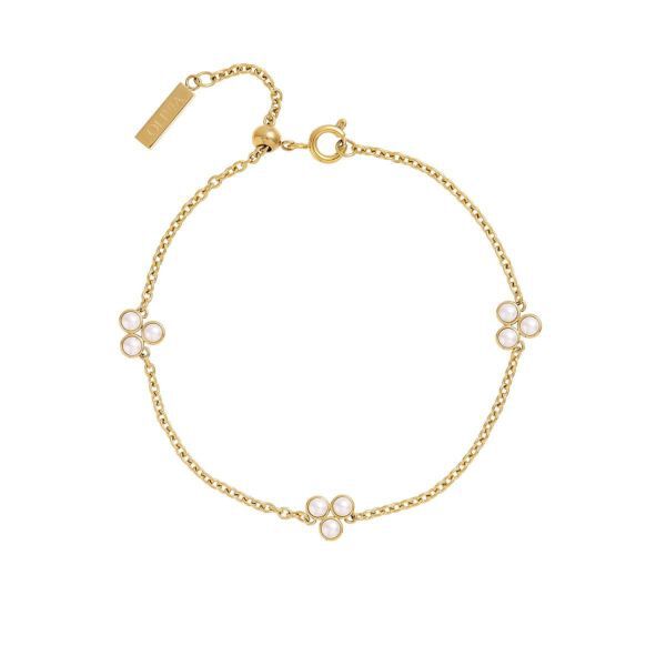 OLIVIA BURTON 「〈OLIVIA BURTON(ｵﾘﾋﾞｱﾊﾞｰﾄﾝ)ｸﾗｼｯｸ ﾊﾟｰﾙ ｸﾗｽﾀｰ ｺﾞｰﾙﾄﾞﾌﾞﾚｽﾚｯﾄ」|ブレスレット・バングル|