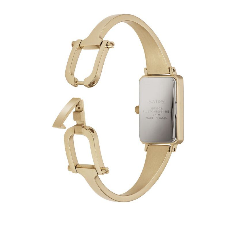 MATOW「〈MATOW (マトウ)〉Tsuki 月華 ｽｸｴｱ ｺﾞｰﾙﾄﾞ ｸﾞﾘｰﾝ」|腕時計|
