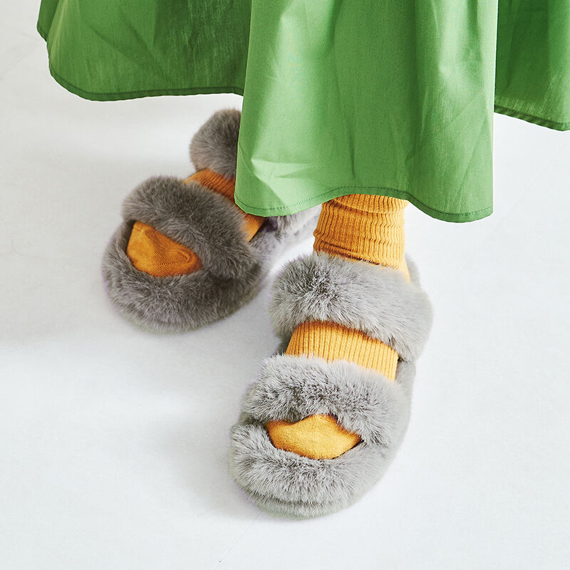 ORiental TRaffic「【EC限定】ダブルベルトファーサンダル/25303」|サンダル|