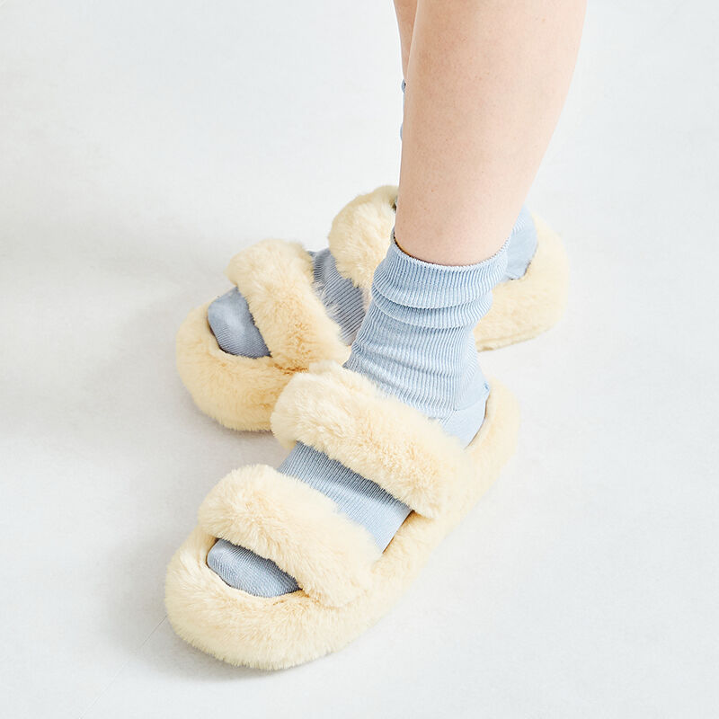 ORiental TRaffic「【EC限定】ダブルベルトファーサンダル/25303」|サンダル|