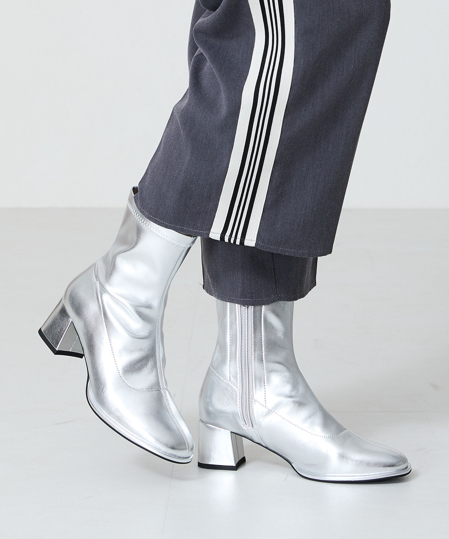 ORiental TRaffic「ラウンドトゥストレッチブーツ/31425」|ショートブーツ|